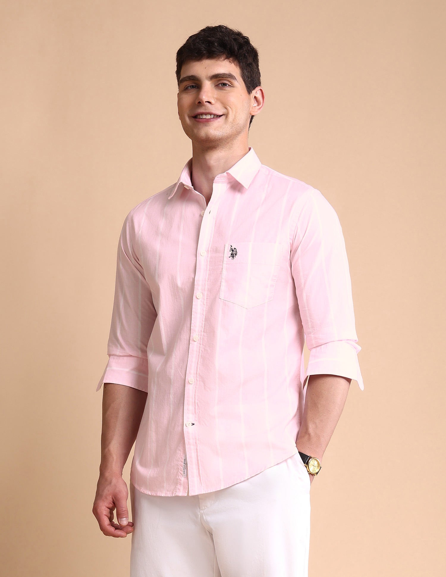 Vertical Striped Tailored Fit Shirt