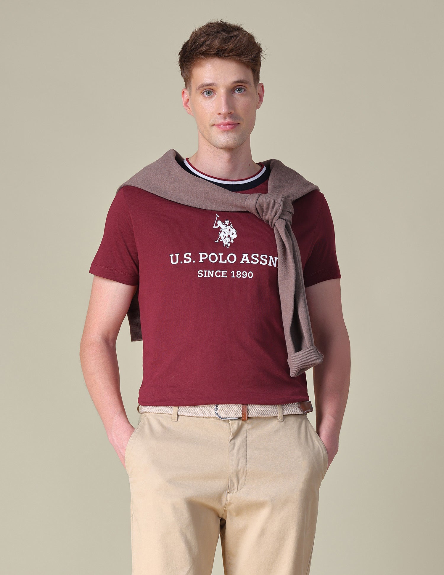 Brand Printed Slim Fit T-Shirt