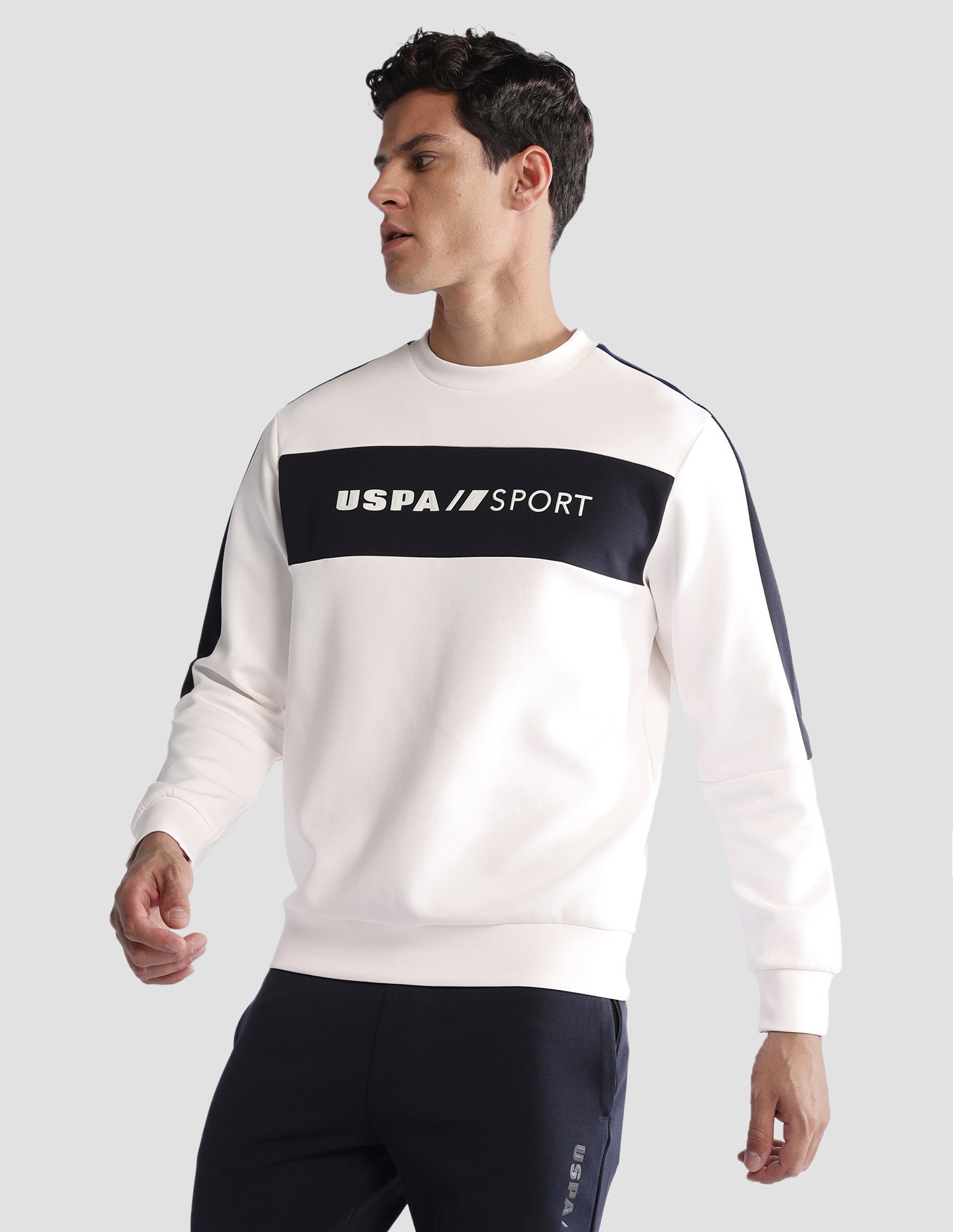 Brand Printed Regular Fit Active Sweatshirt