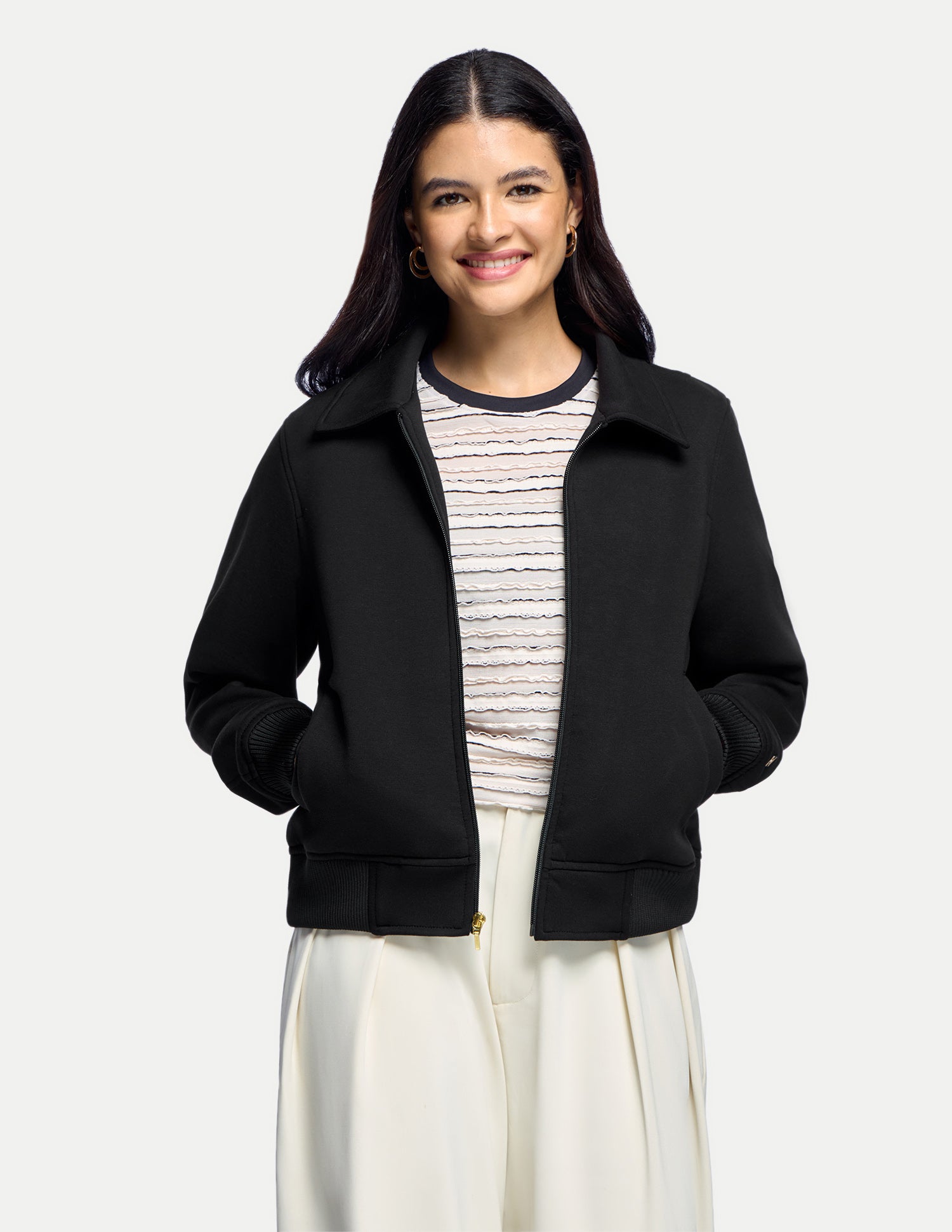 High Neck Scuba Bomber Jacket Black - U.S. Polo Assn. India | Large