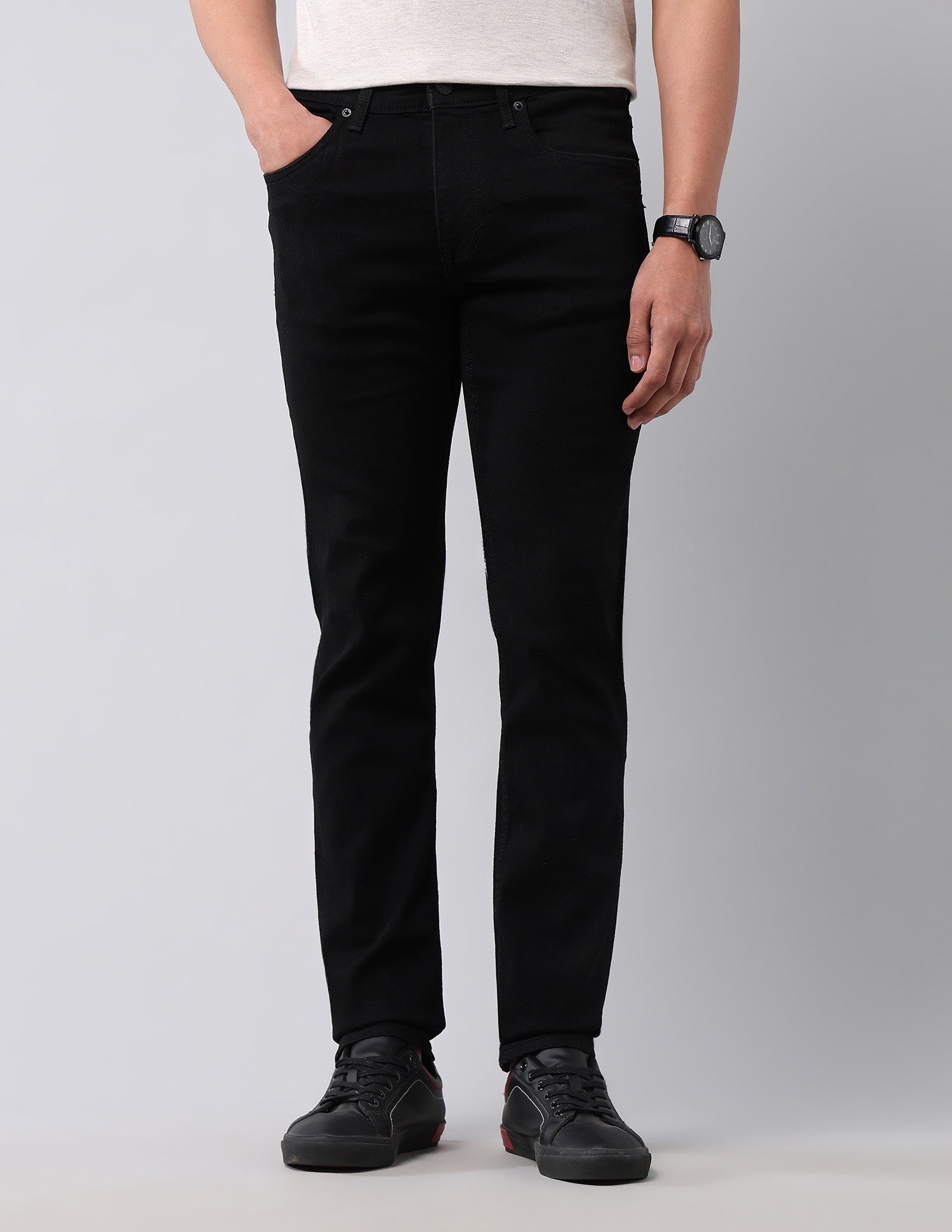 Regallo Skinny Fit Black Jeans Black - U.S. Polo Assn. India | Large