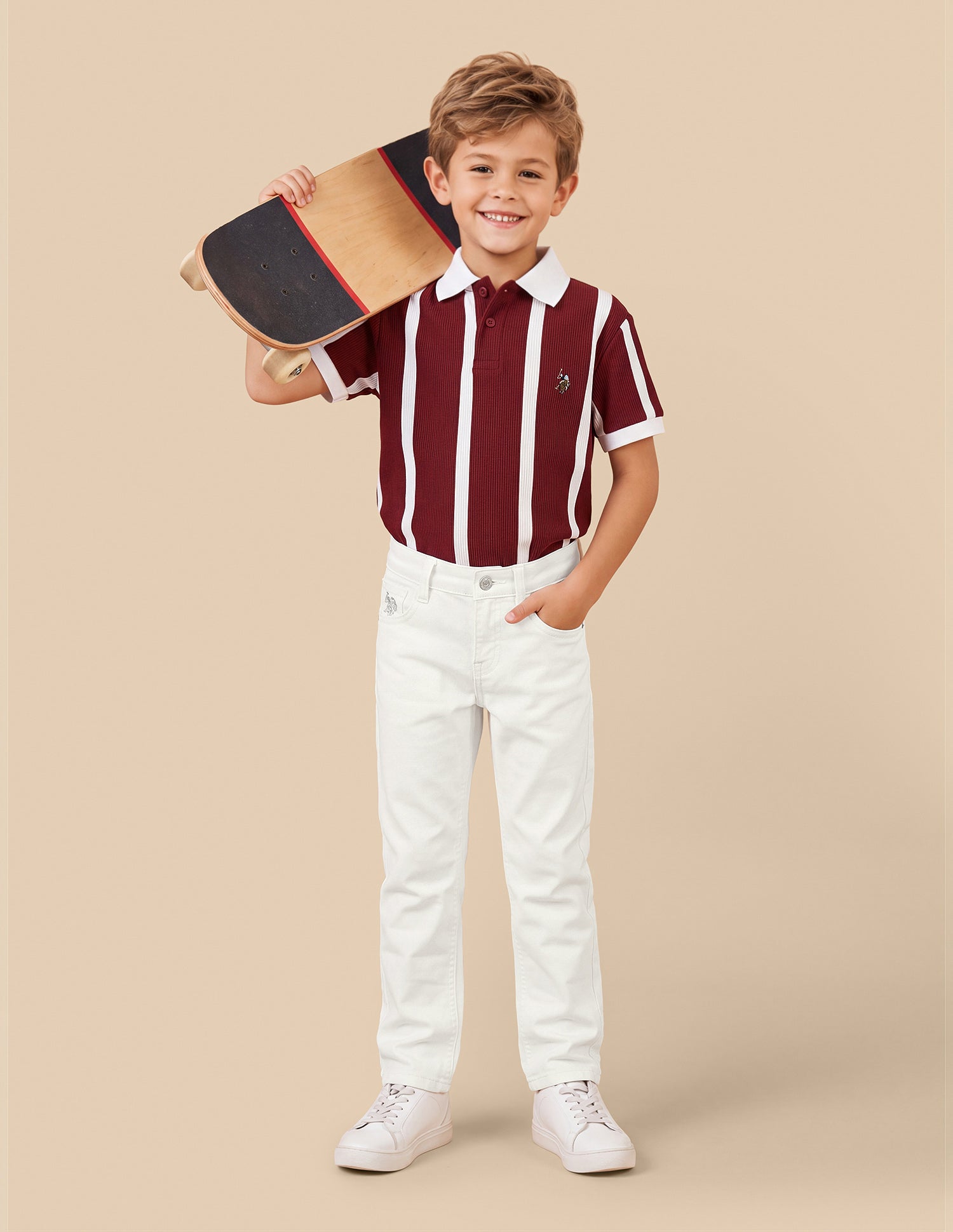 Relaxed Fit White Jeans White - U.S. Polo Assn. India | Large