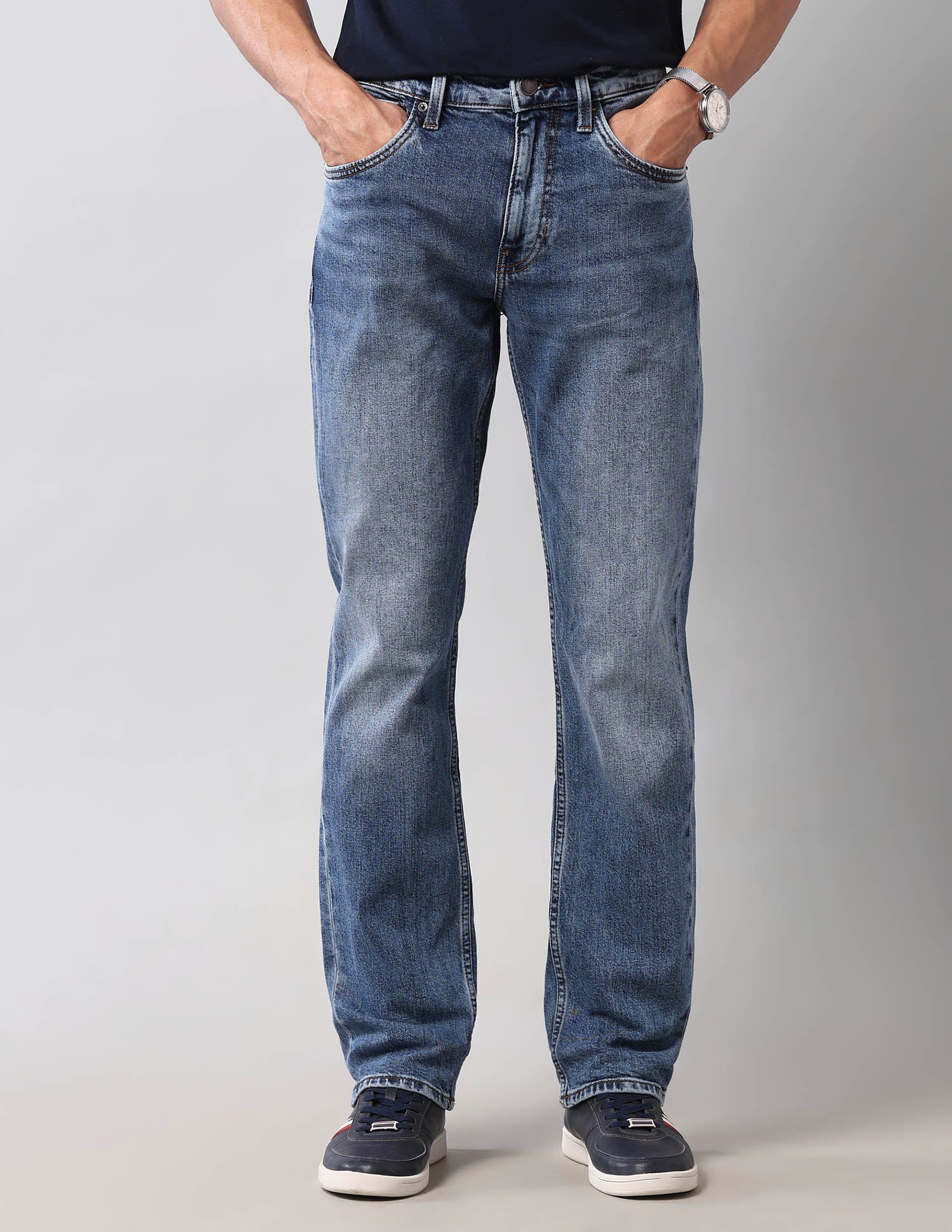 Harold Slim Straight Fit Blue Vintage Jeans Dark Wash - U.S. Polo Assn. India | Large