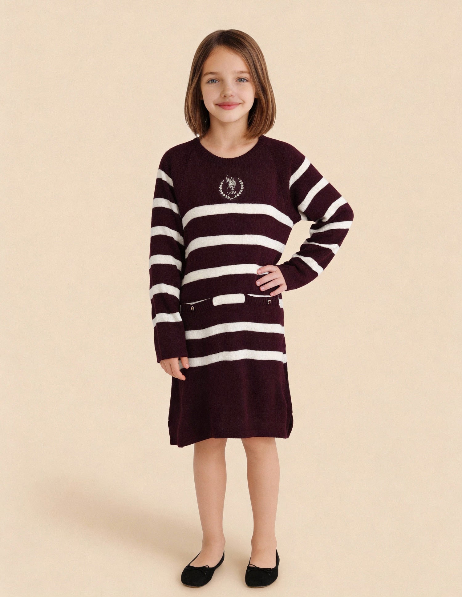 Girls A-Line Sweater Dress