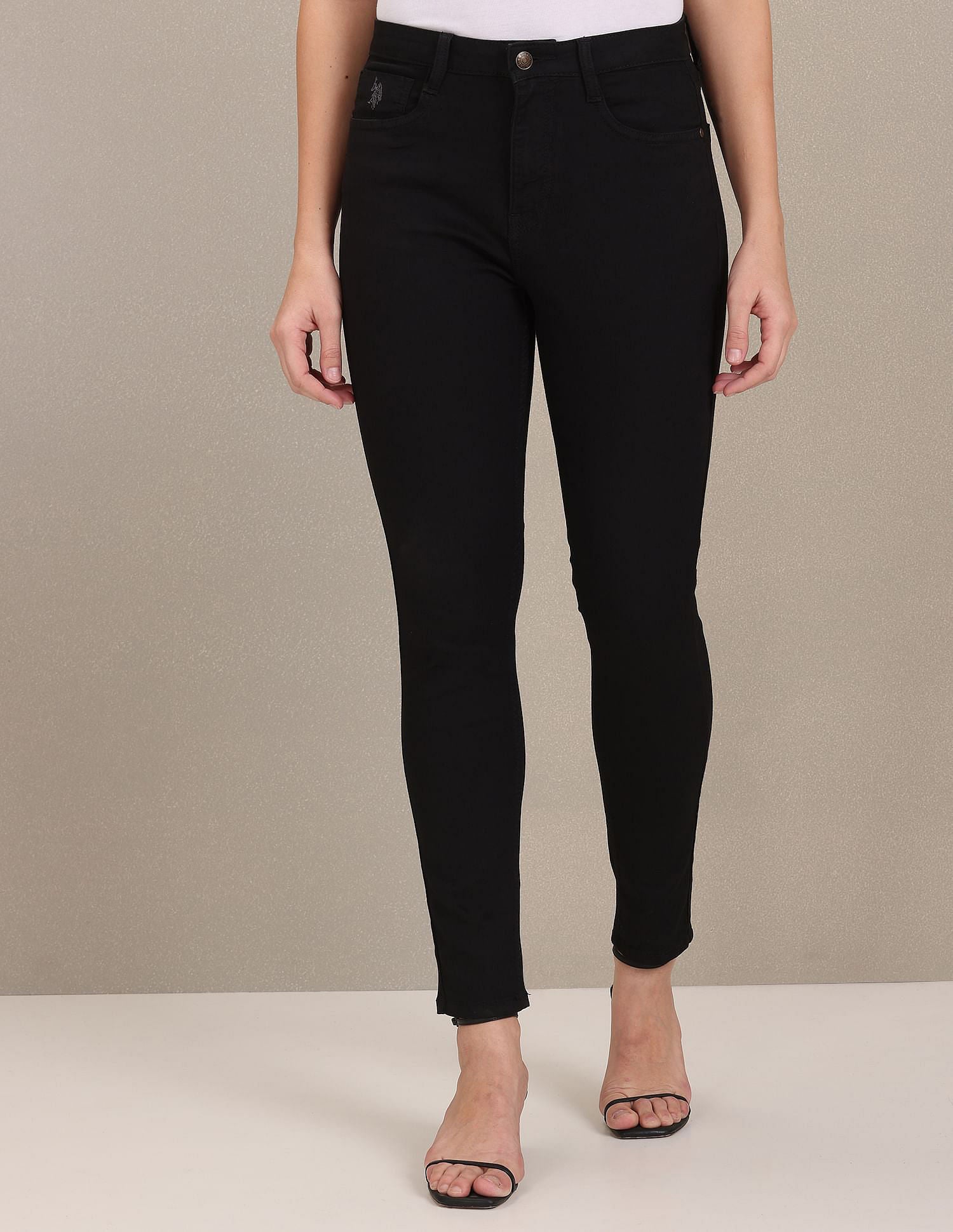 Clean Look Skinny Fit Jeans Black - U.S. Polo Assn. India | Large