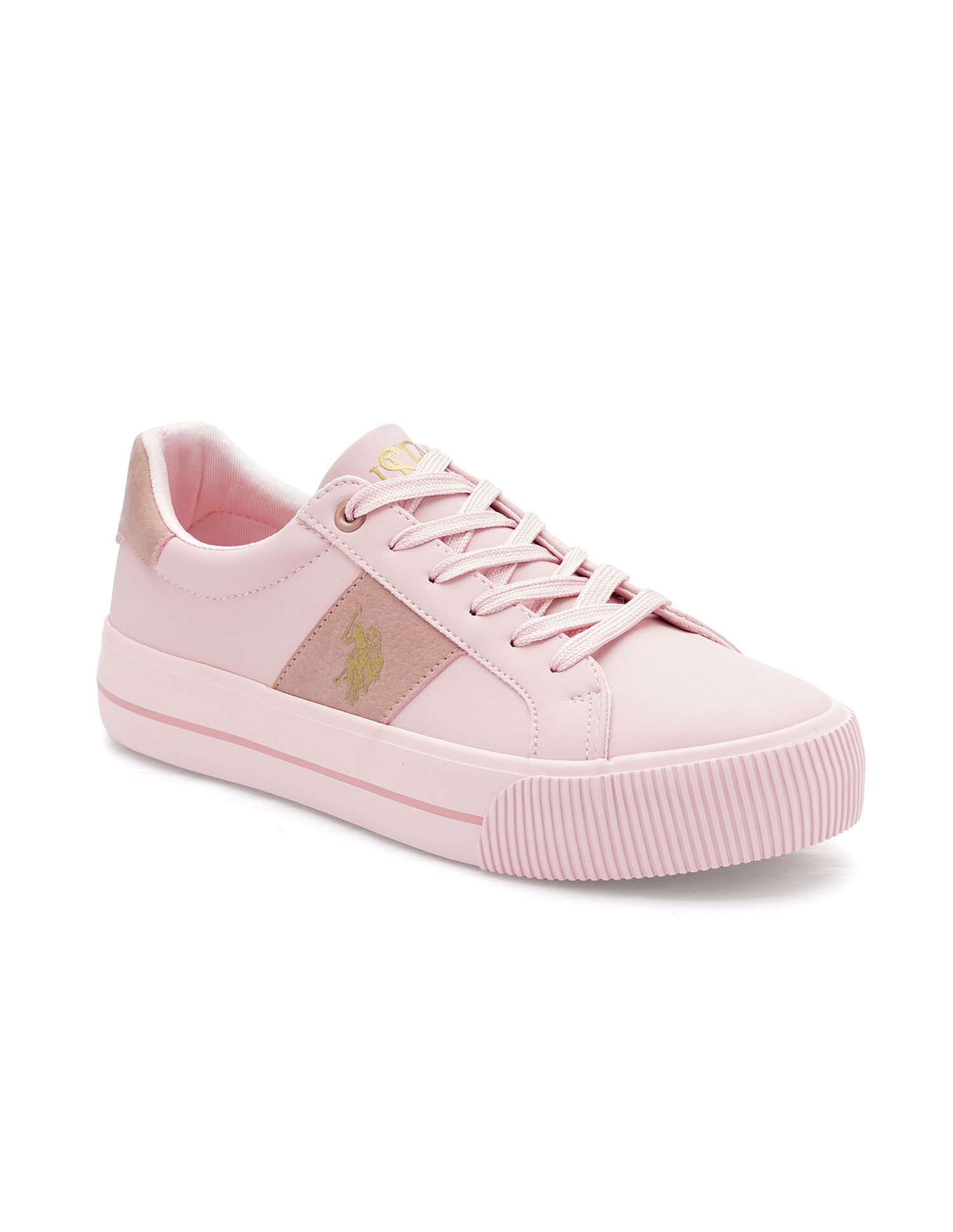 Women Ronnie Striped Sneakers Pink - U.S. POLO ASSN. | Large