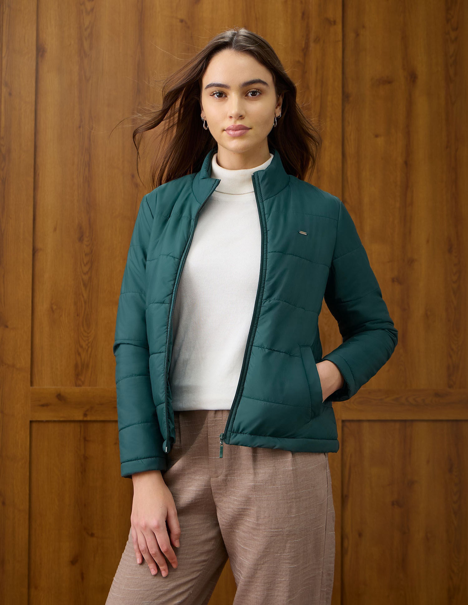 Solid Regular Fit Jacket