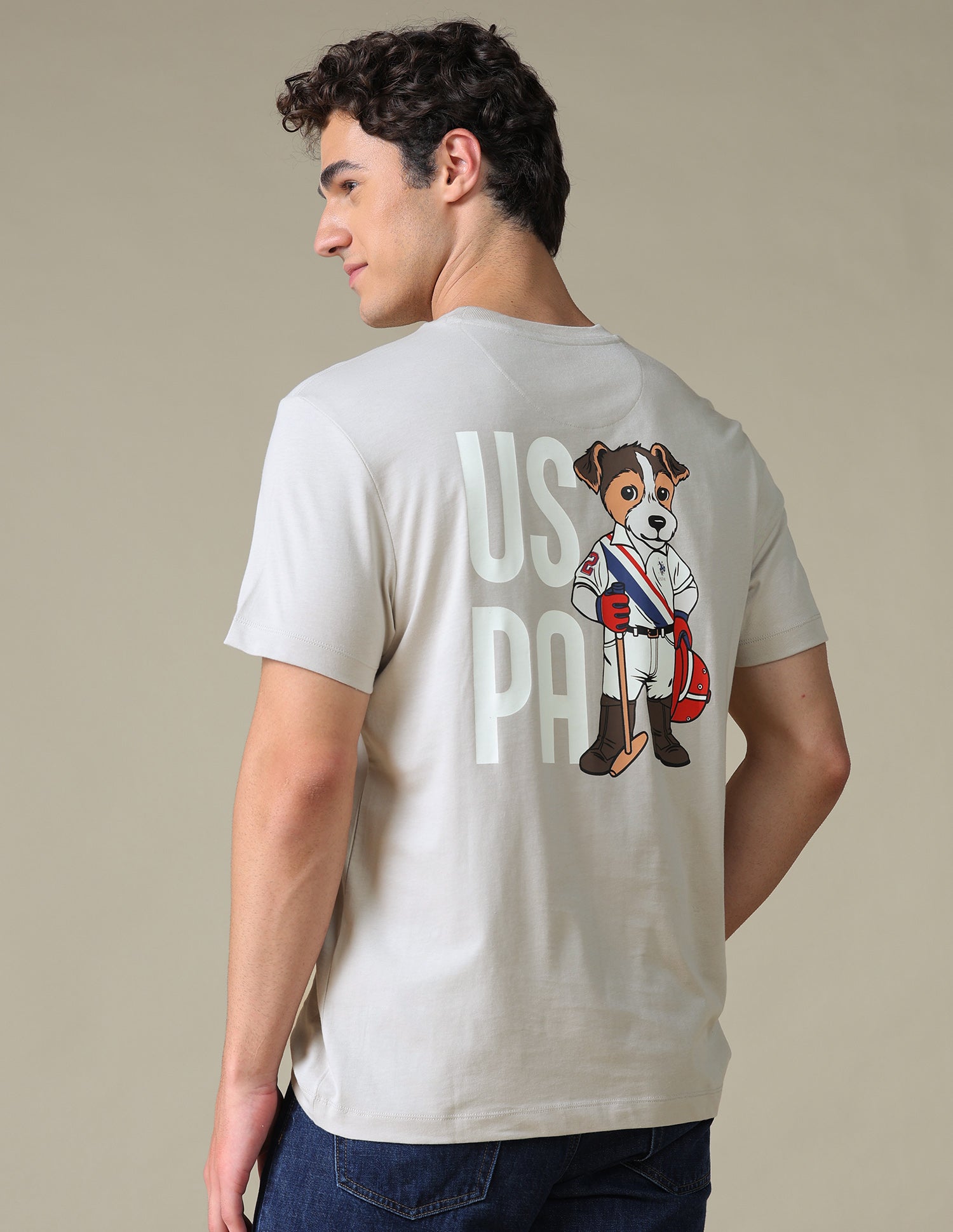 Slim Fit Graphic Brand Printed T-Shirt