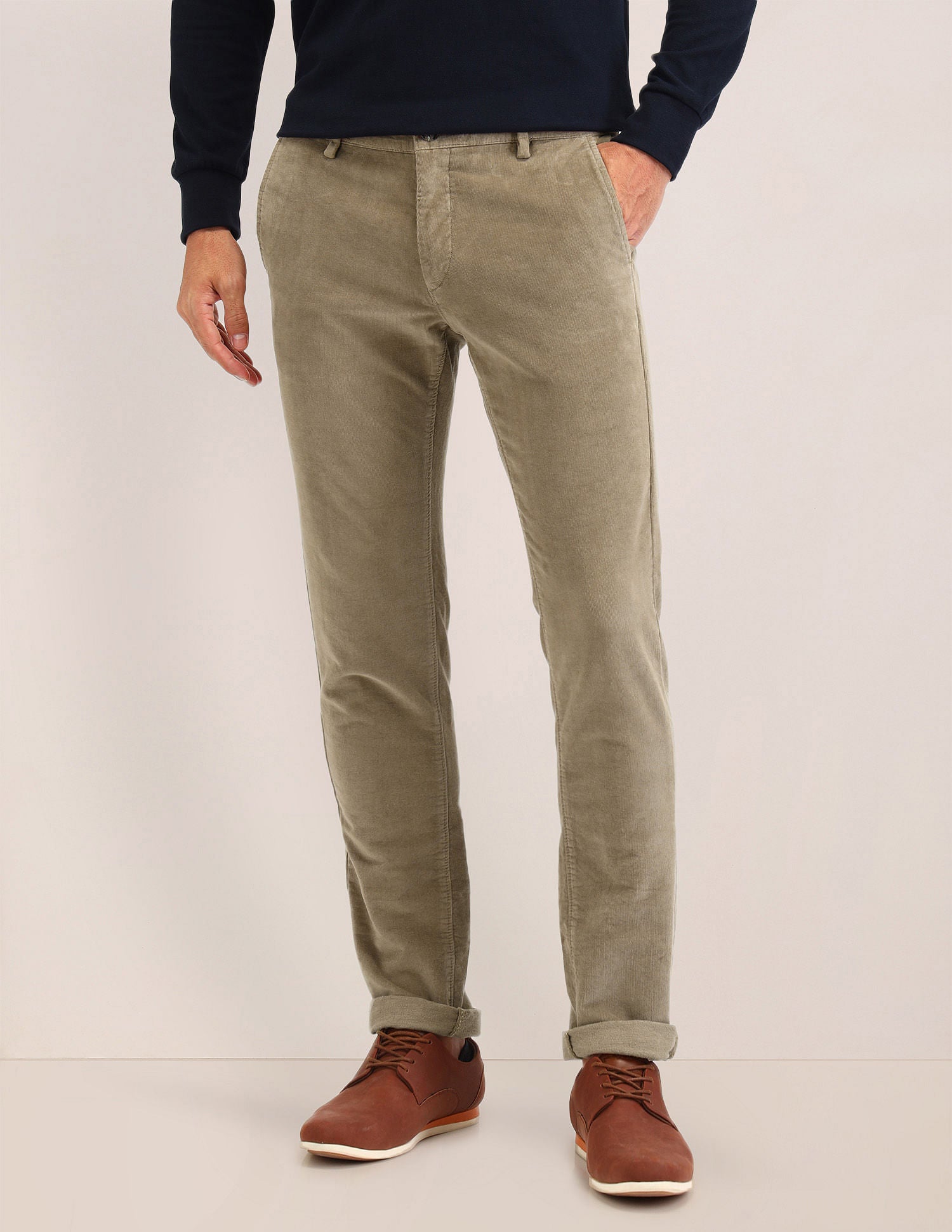 Denver Slim Fit Corduroy Trousers