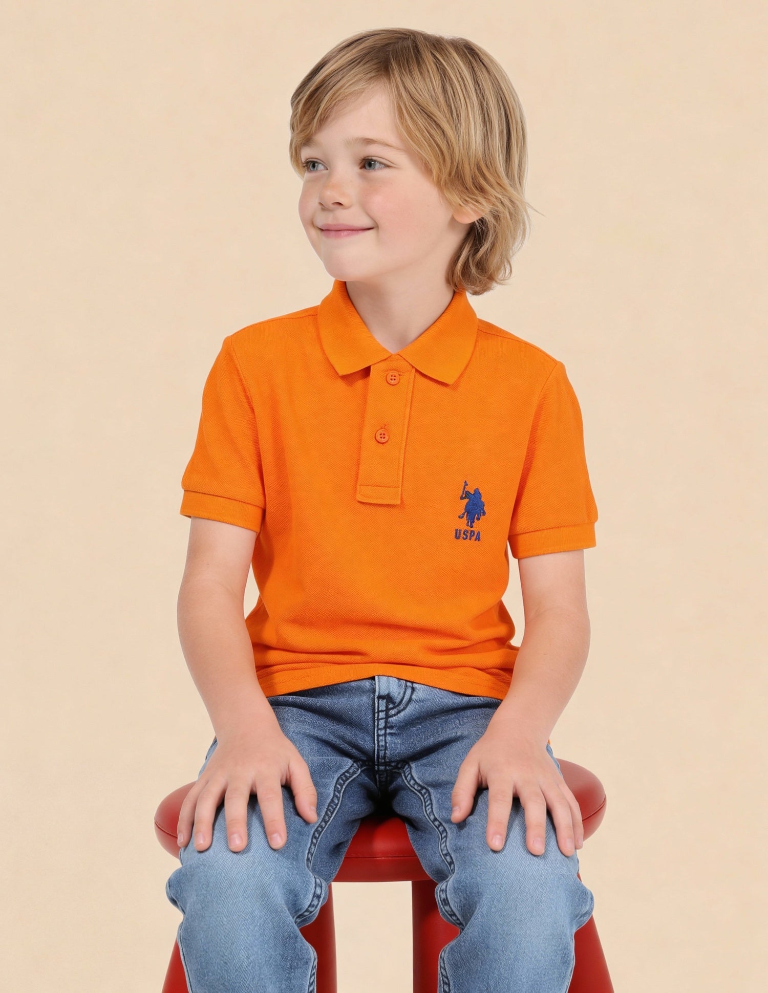 Pure Cotton Solid Polo Shirt