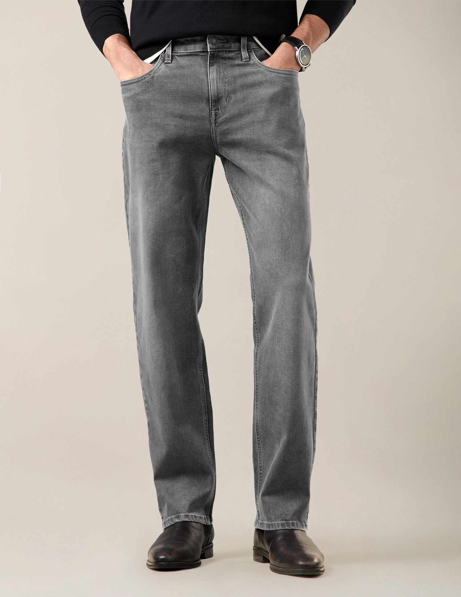 Shawn Relaxed Fit Grey Jeans Grey - U.S. Polo Assn. India | Large