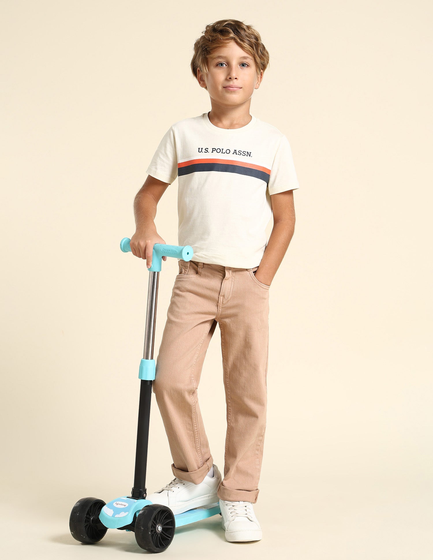 Boys Relaxed Fit Pink Jeans
