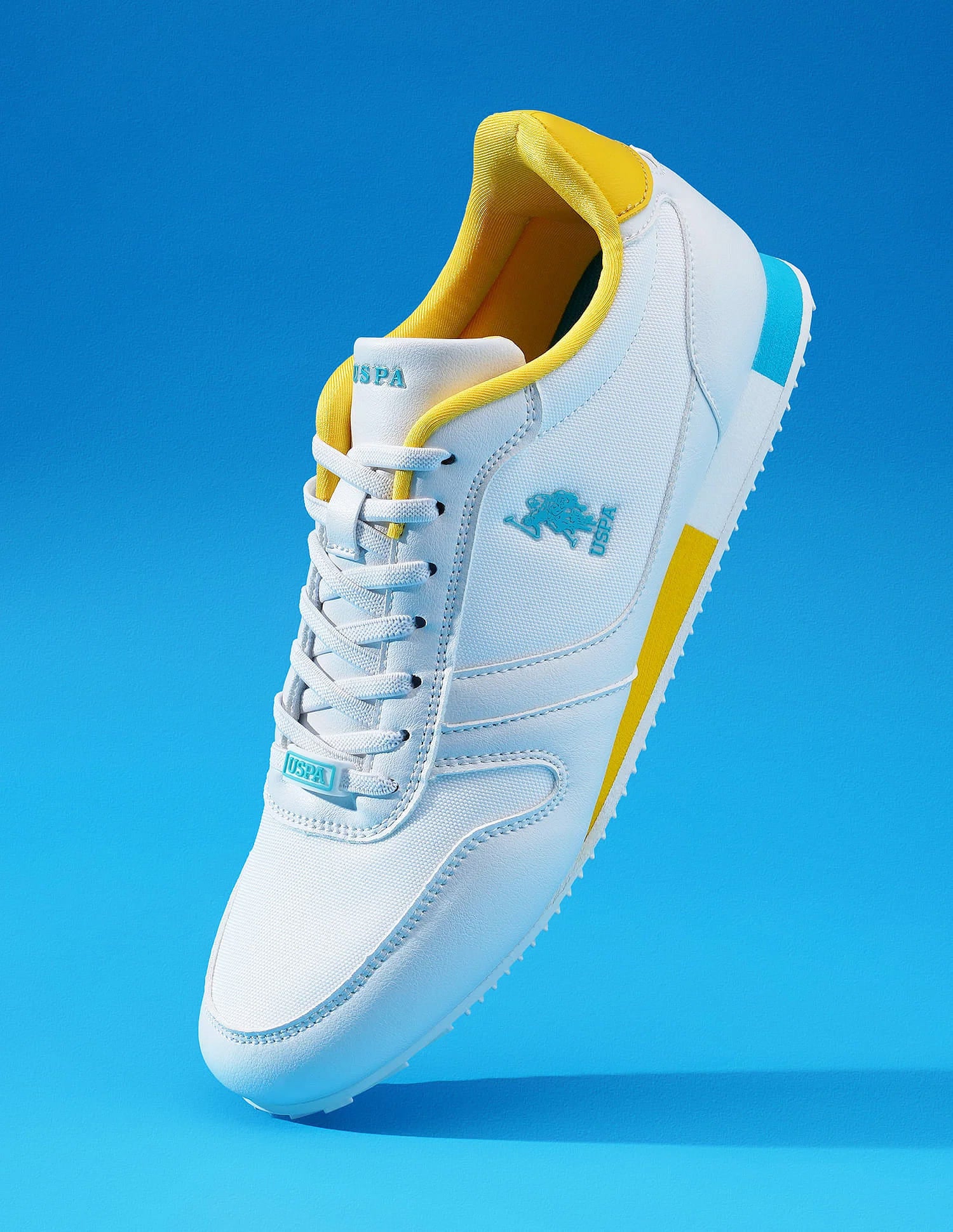Colour Blocked Clemt 4.0 Sneakers White - U.S. Polo Assn. India | Large