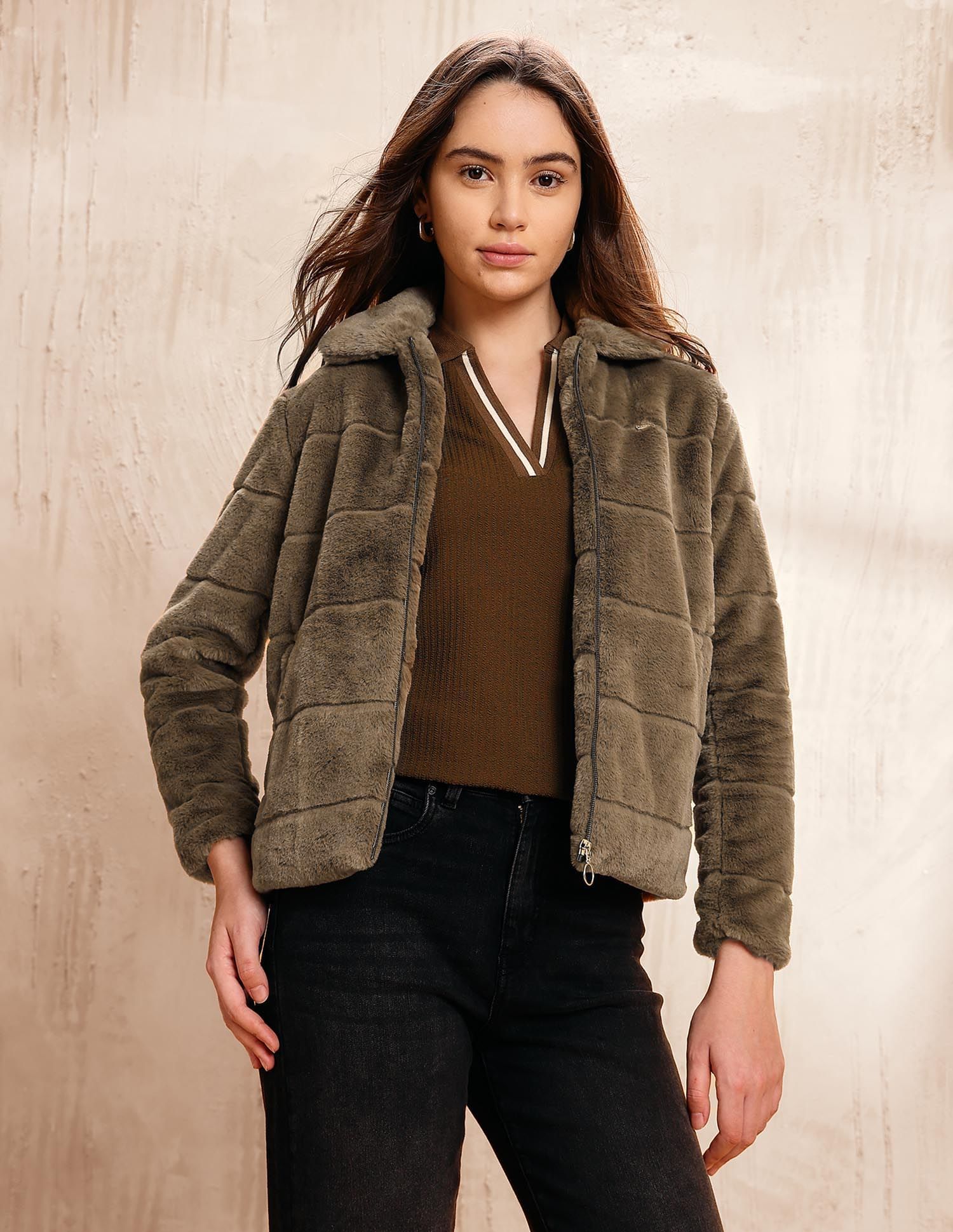 Solid Regular Fit Jacket