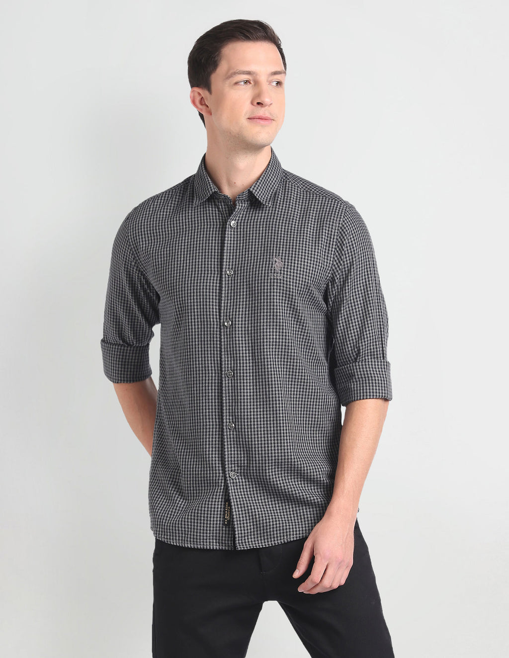 Micro Check Cotton Shirt – U.S. Polo Assn. India