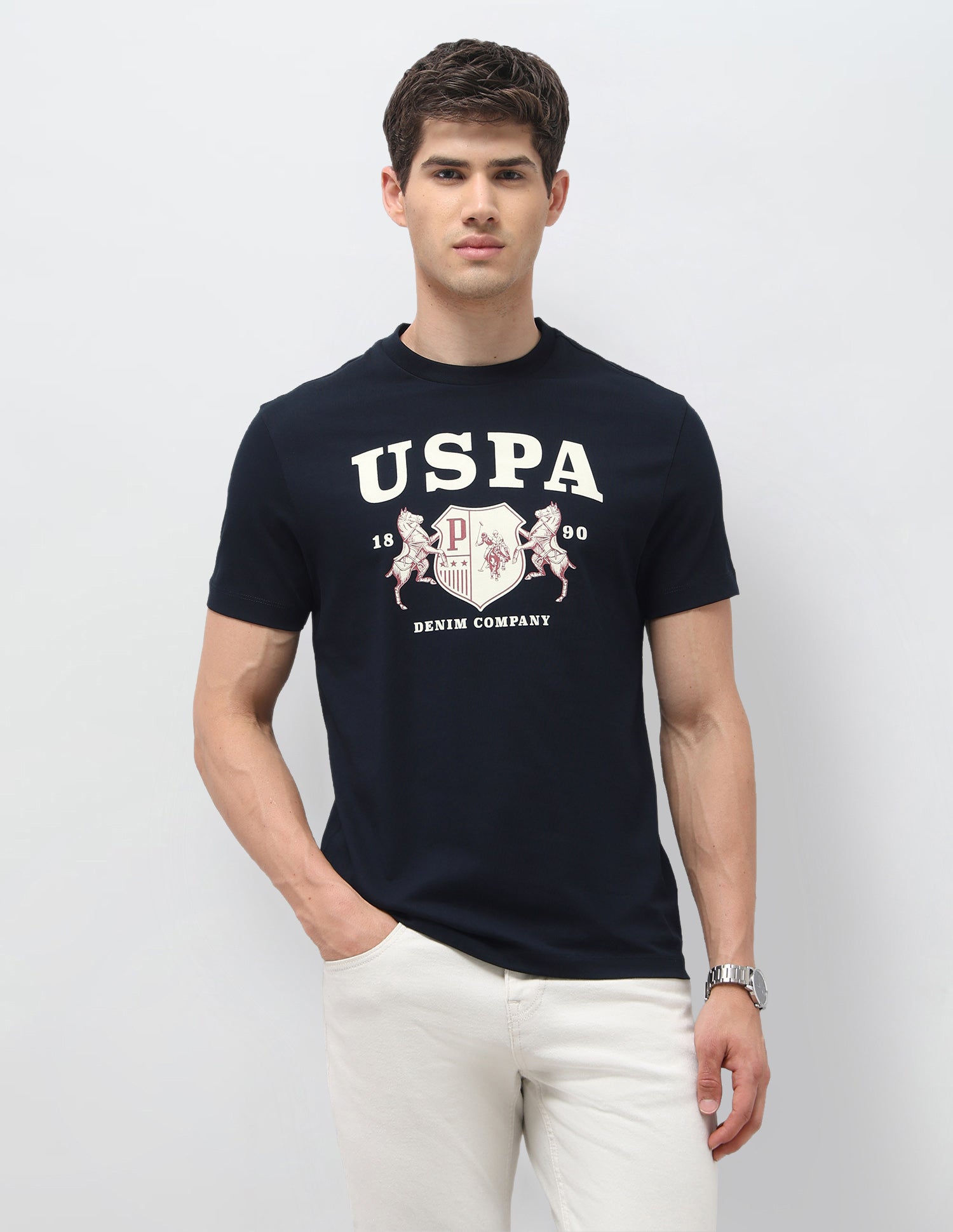 Graphic Brand Printed Slim Fit T-Shirt
