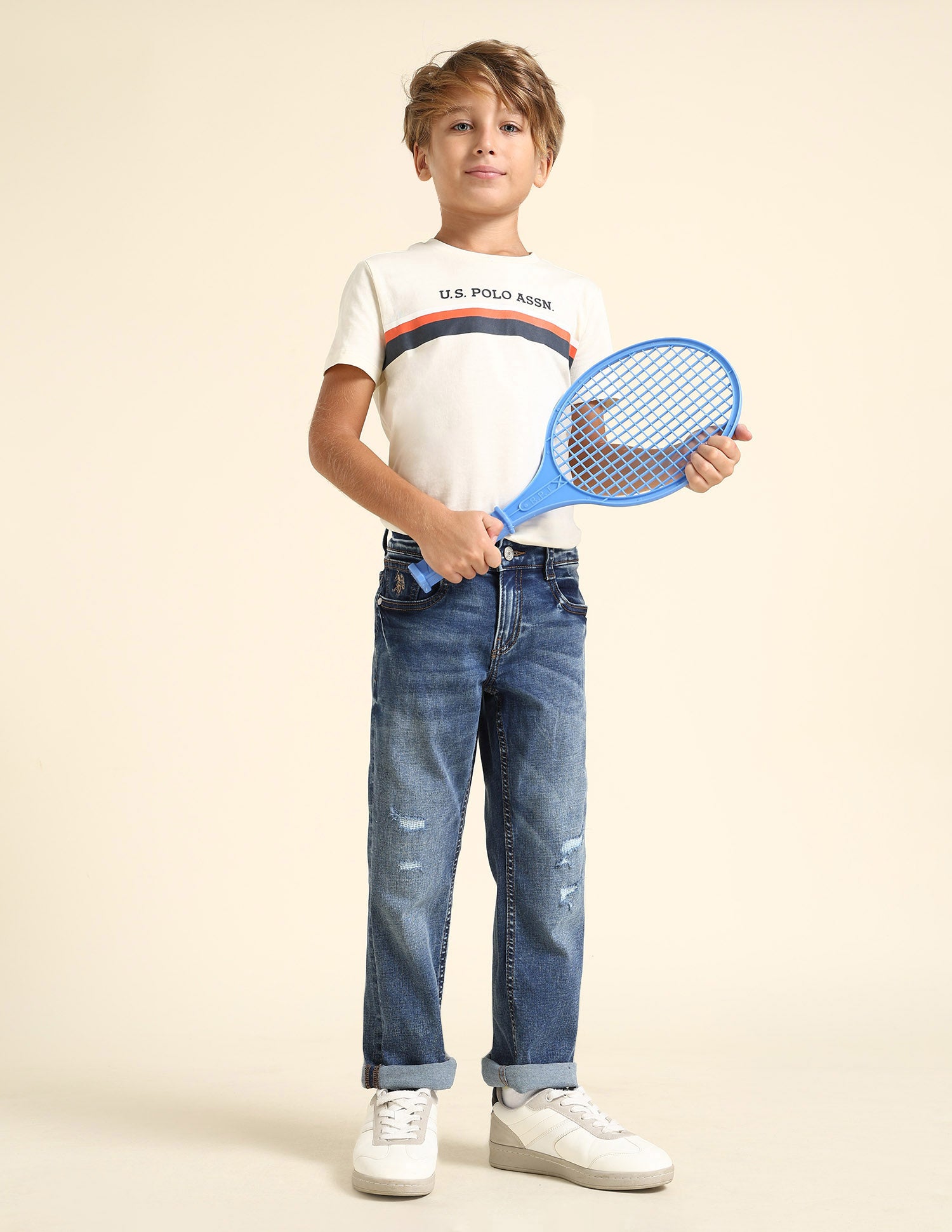 Boys Relaxed Fit Blue Jeans