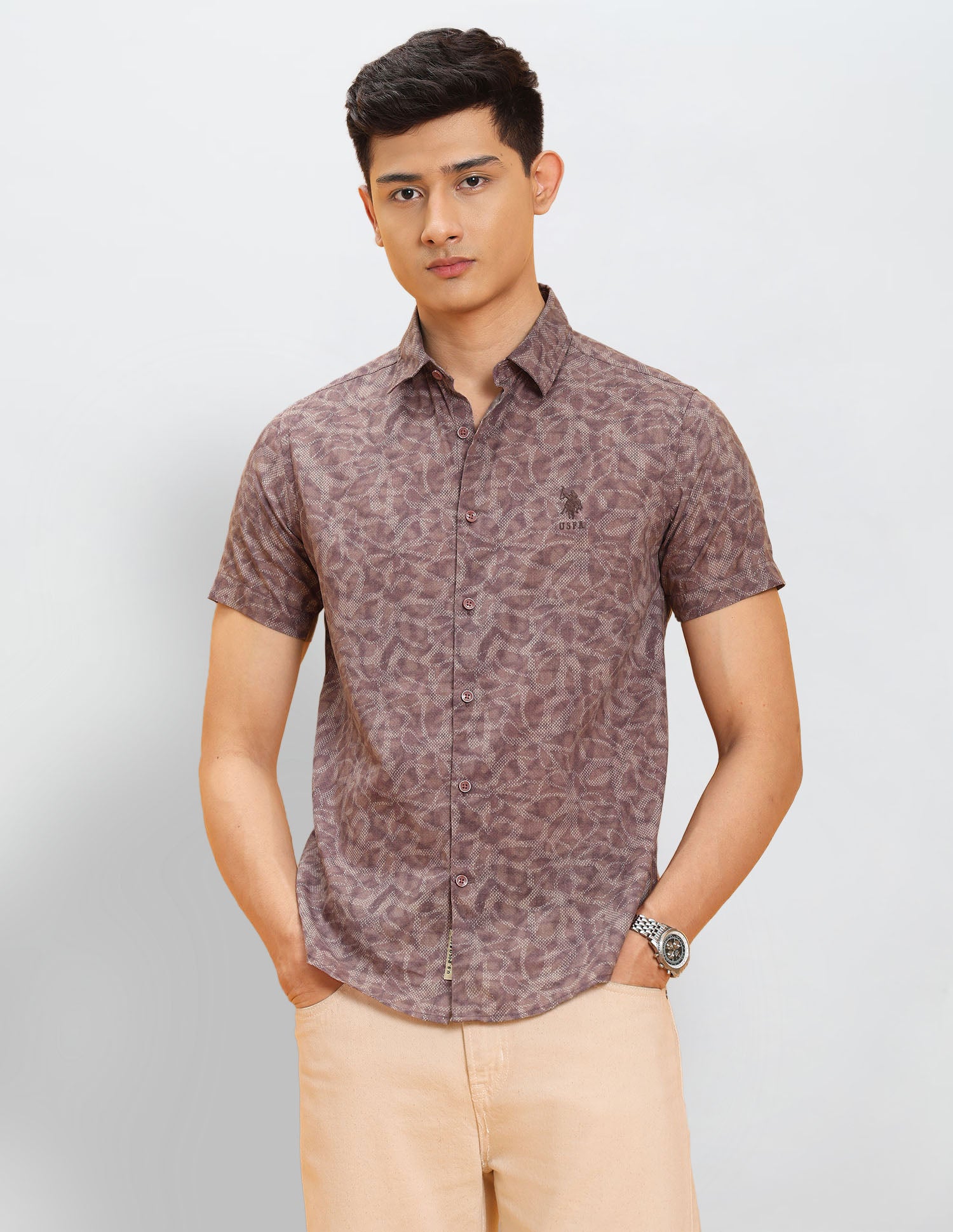 All Over Printed Slim Fit Shirt
