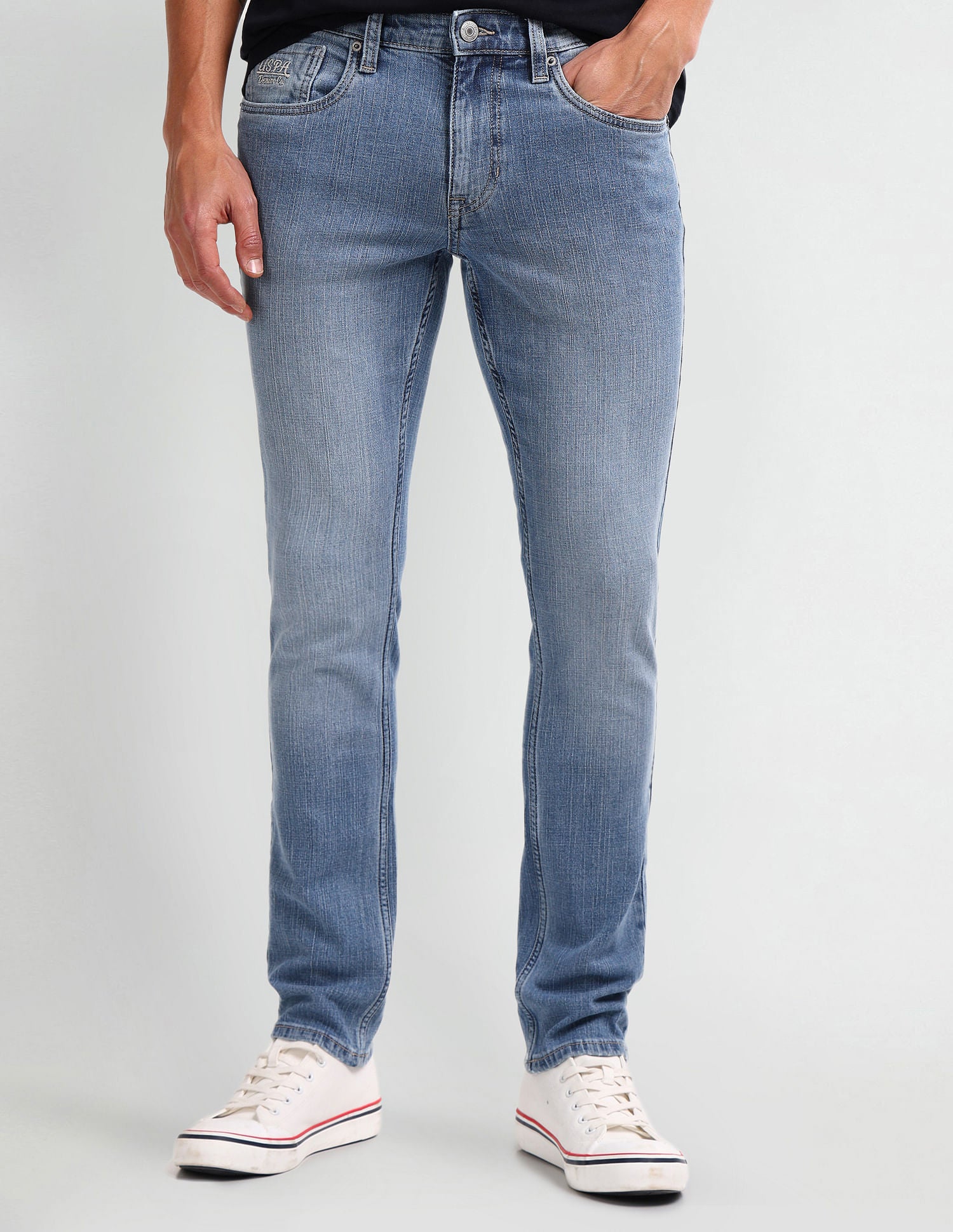 Brandon Slim Tapered Blue Jeans Blue - U.S. Polo Assn. India | Large