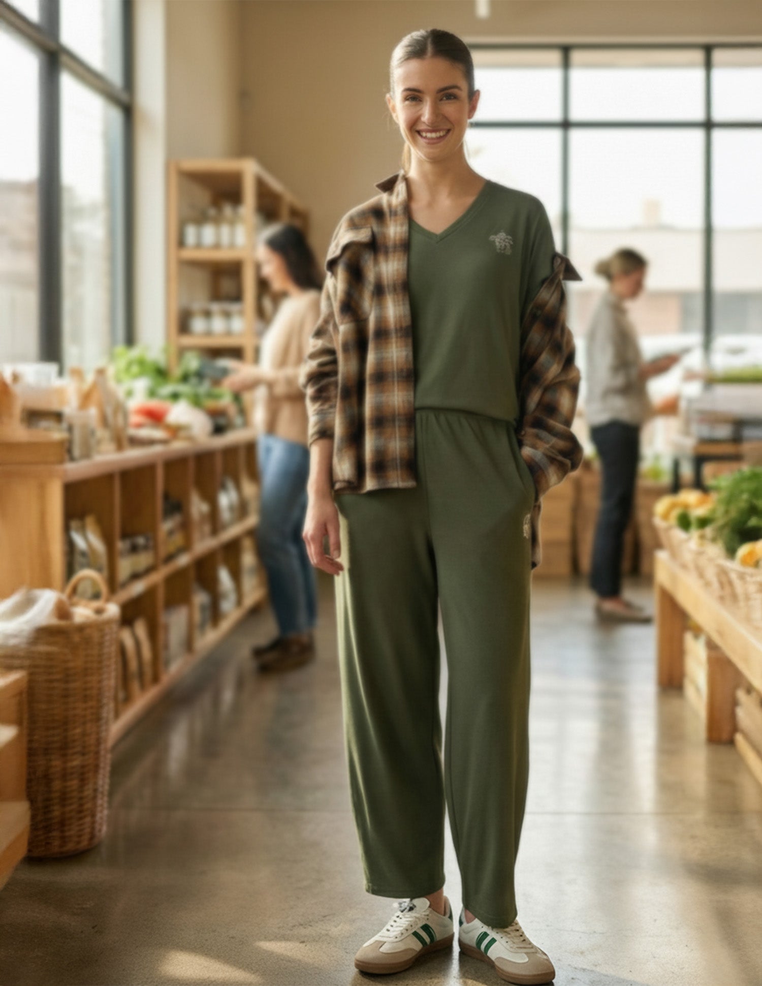 Mid Rise Barrel Fit Lounge Trousers