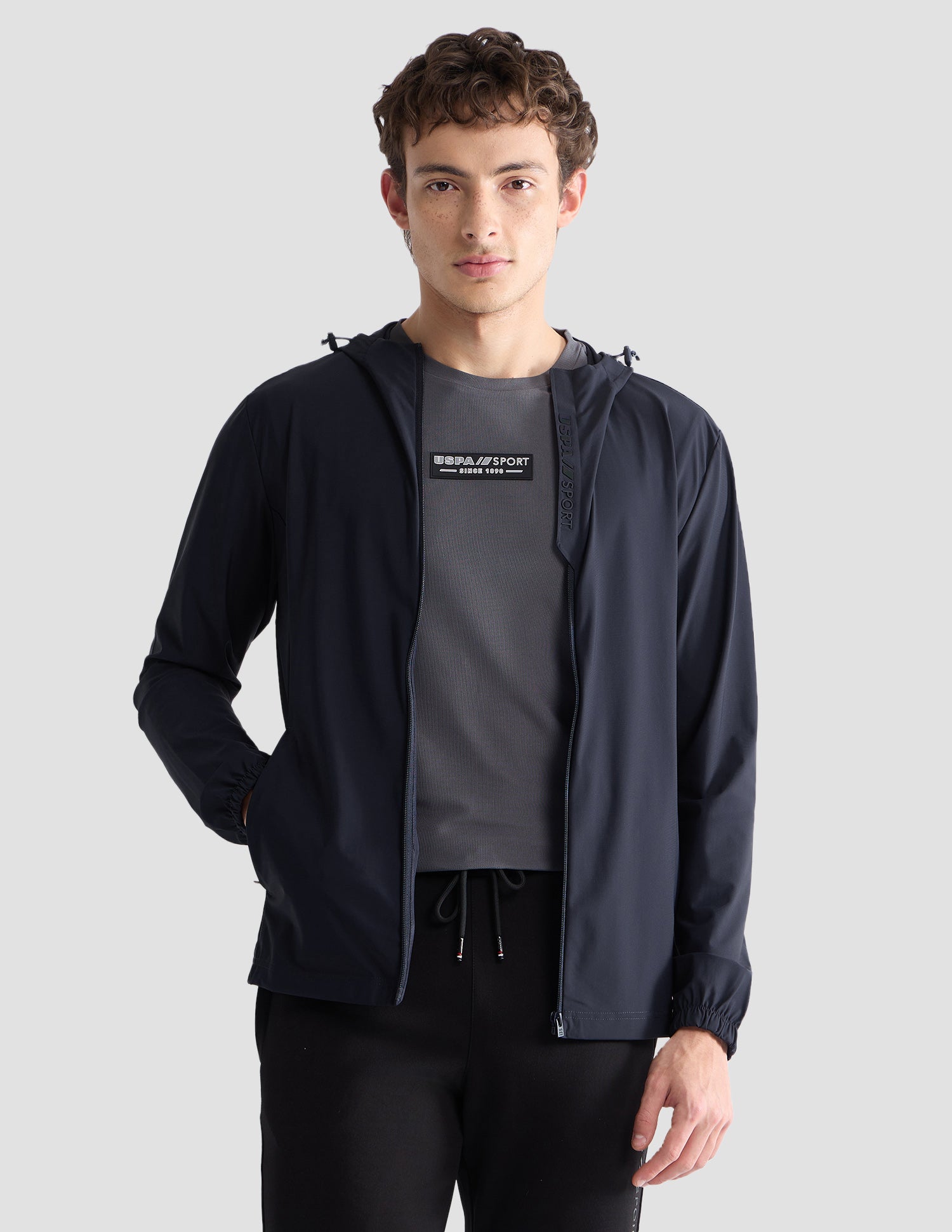 Slim Fit Active Zipper Jacket