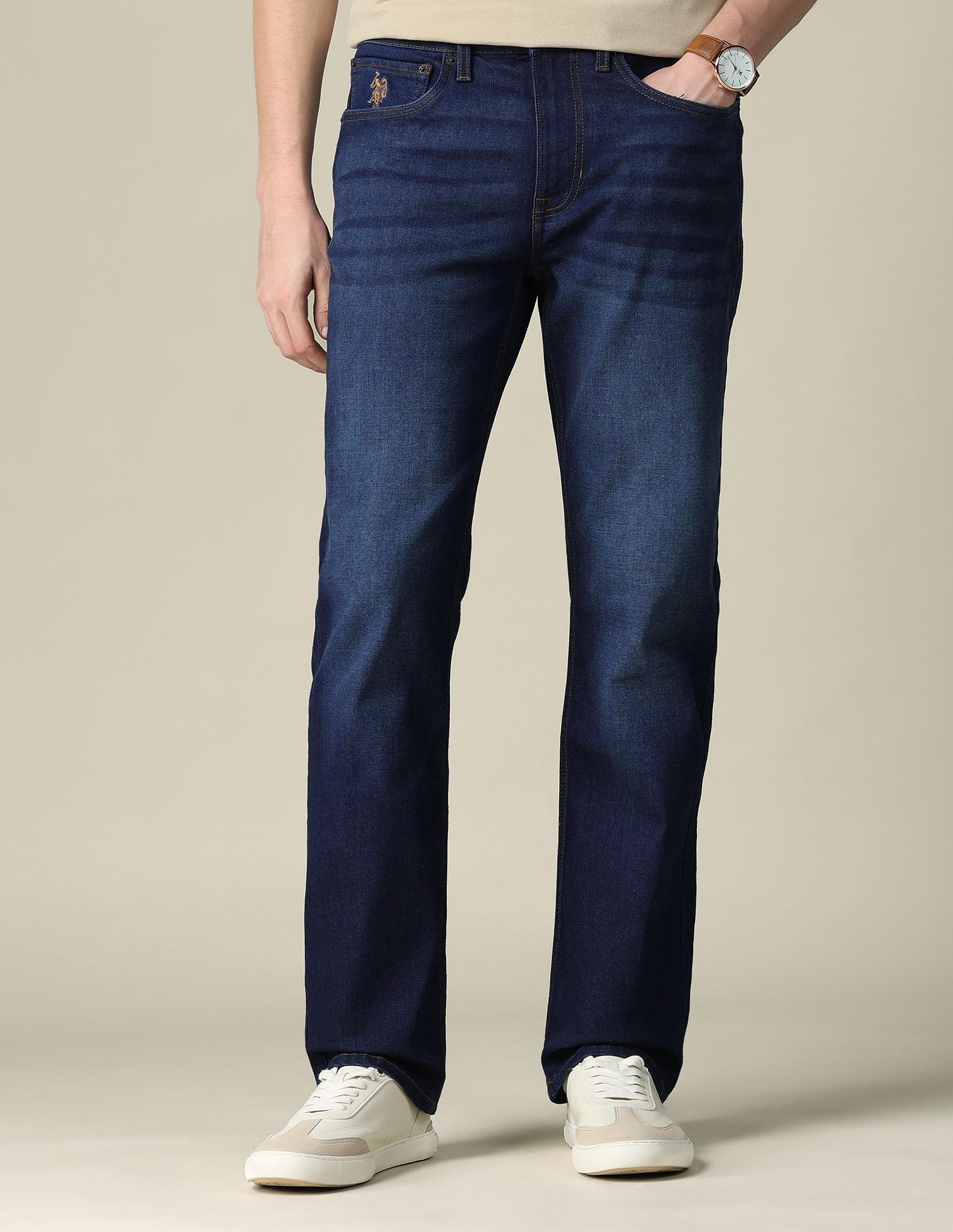 Harold Slim Straight Fit Blue Jeans