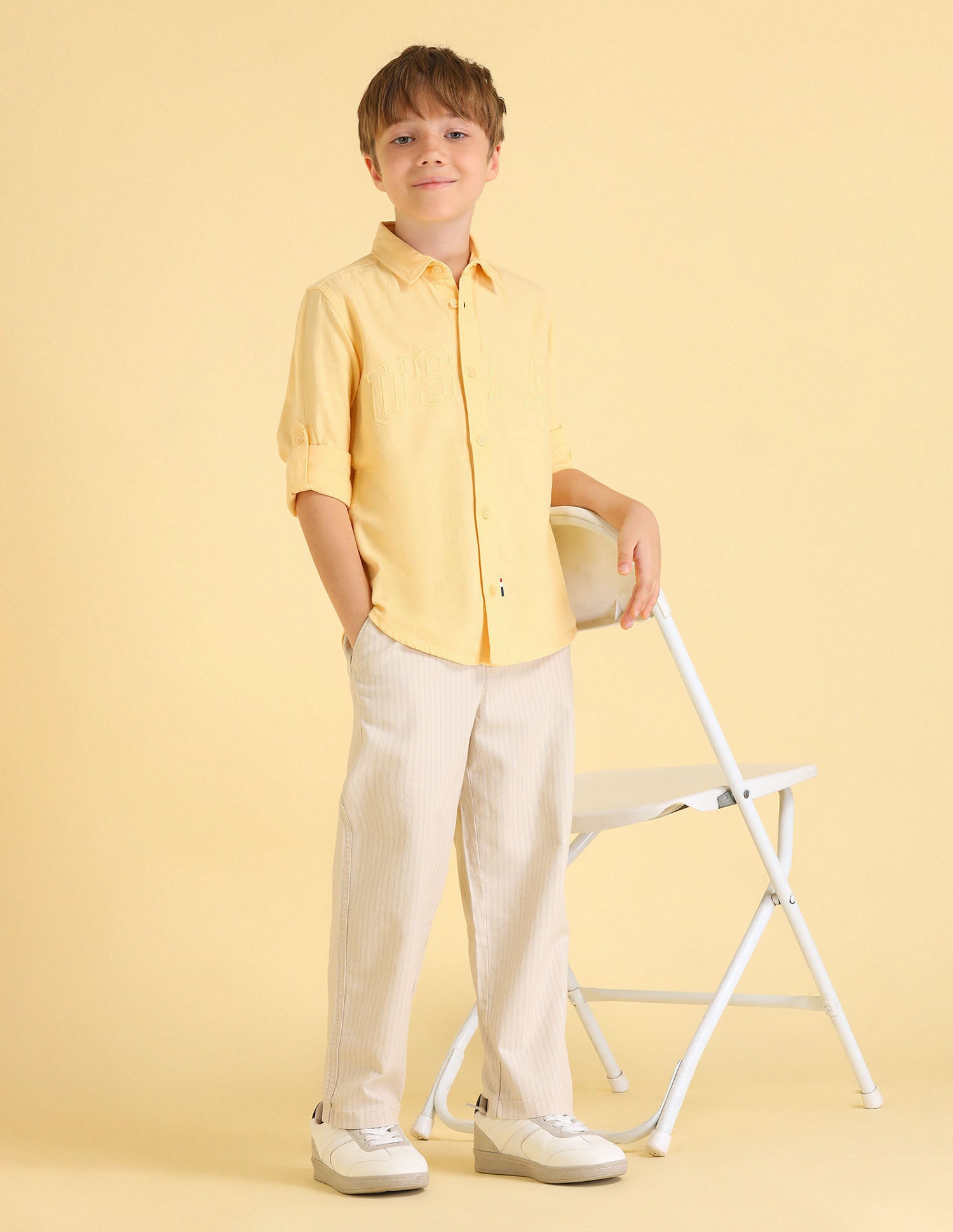 UKSHT1402 YELLOW Boys Shirt