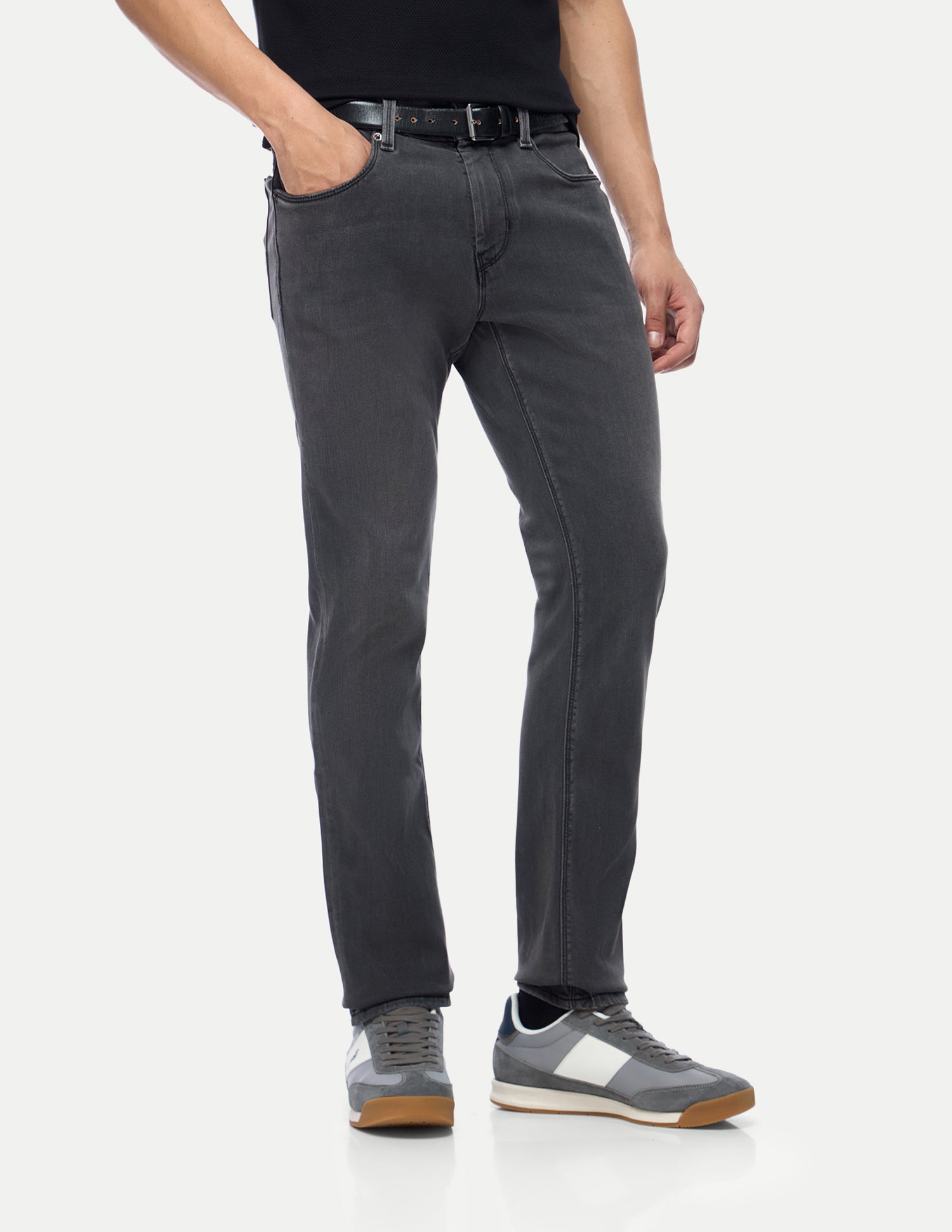 Brandon Slim-Tapered Fit Black Jeans Washed Black - U.S. Polo Assn. India | Large