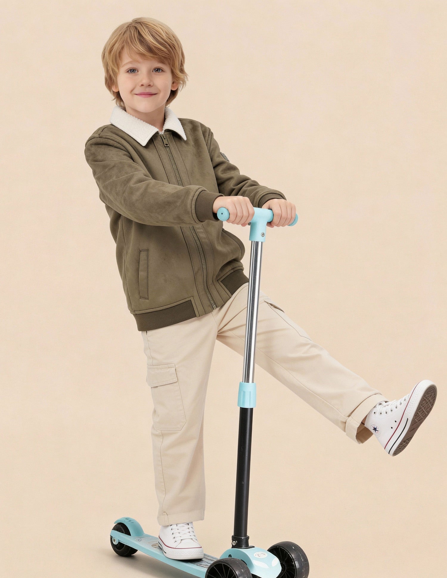 Boys Solid Bomber Jacket