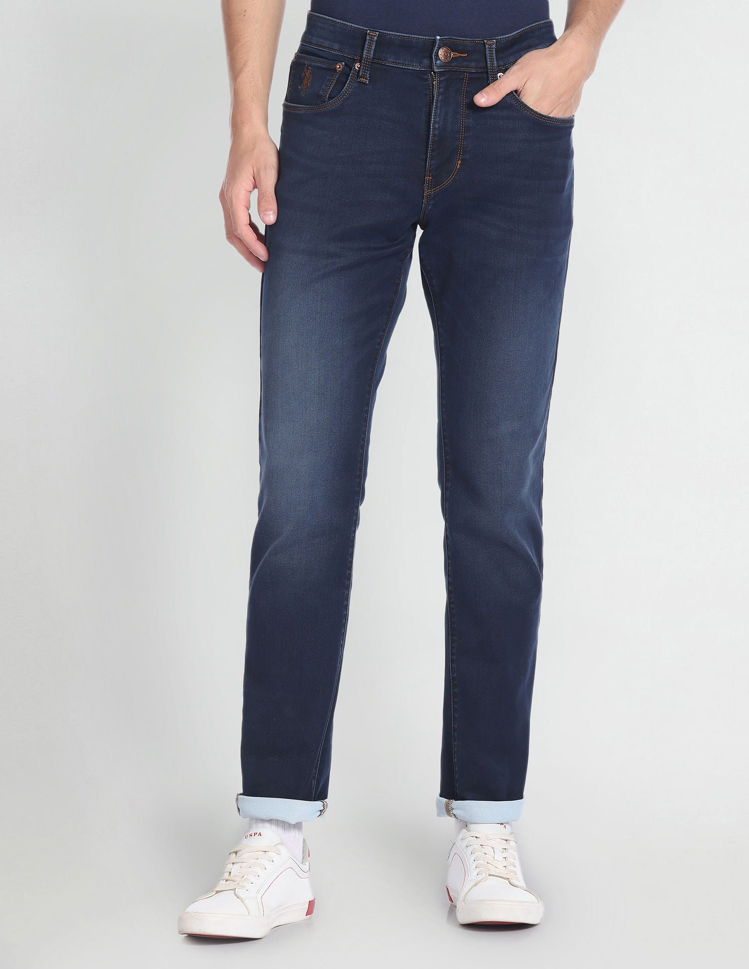 Slim Tapered Fit Dark Wash Jeans – U.S. Polo Assn. India