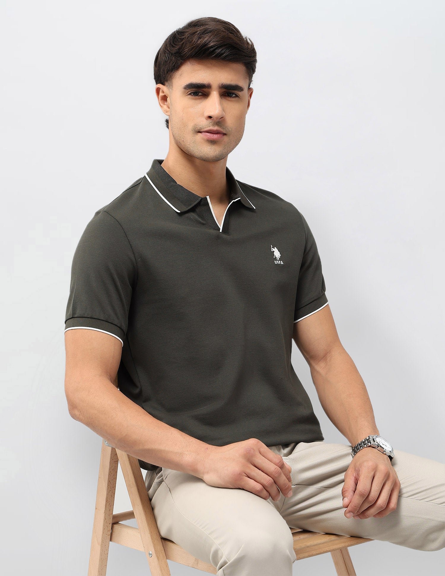 Solid Regular Fit Polo Shirt