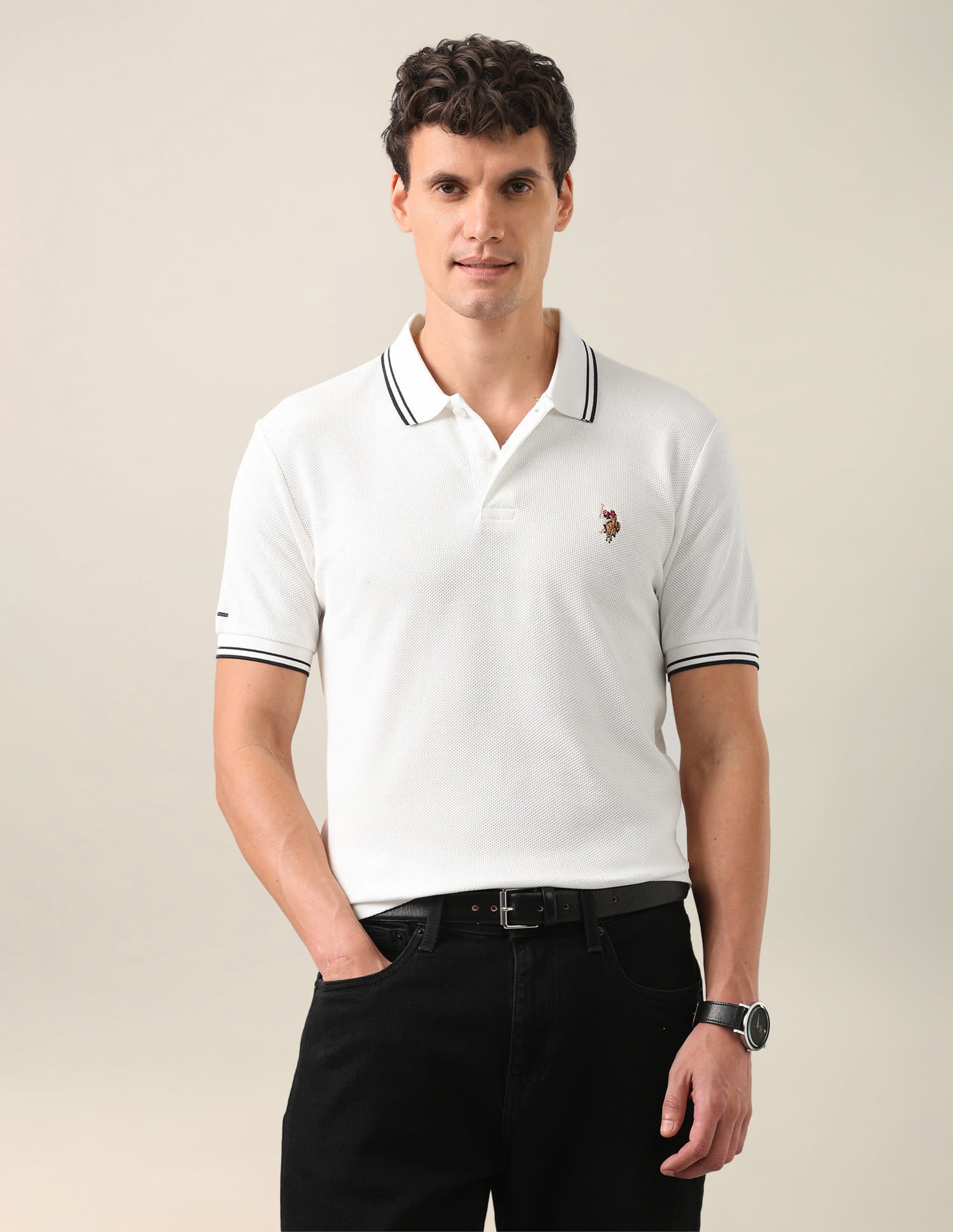 Solid Slim Fit Polo Shirt