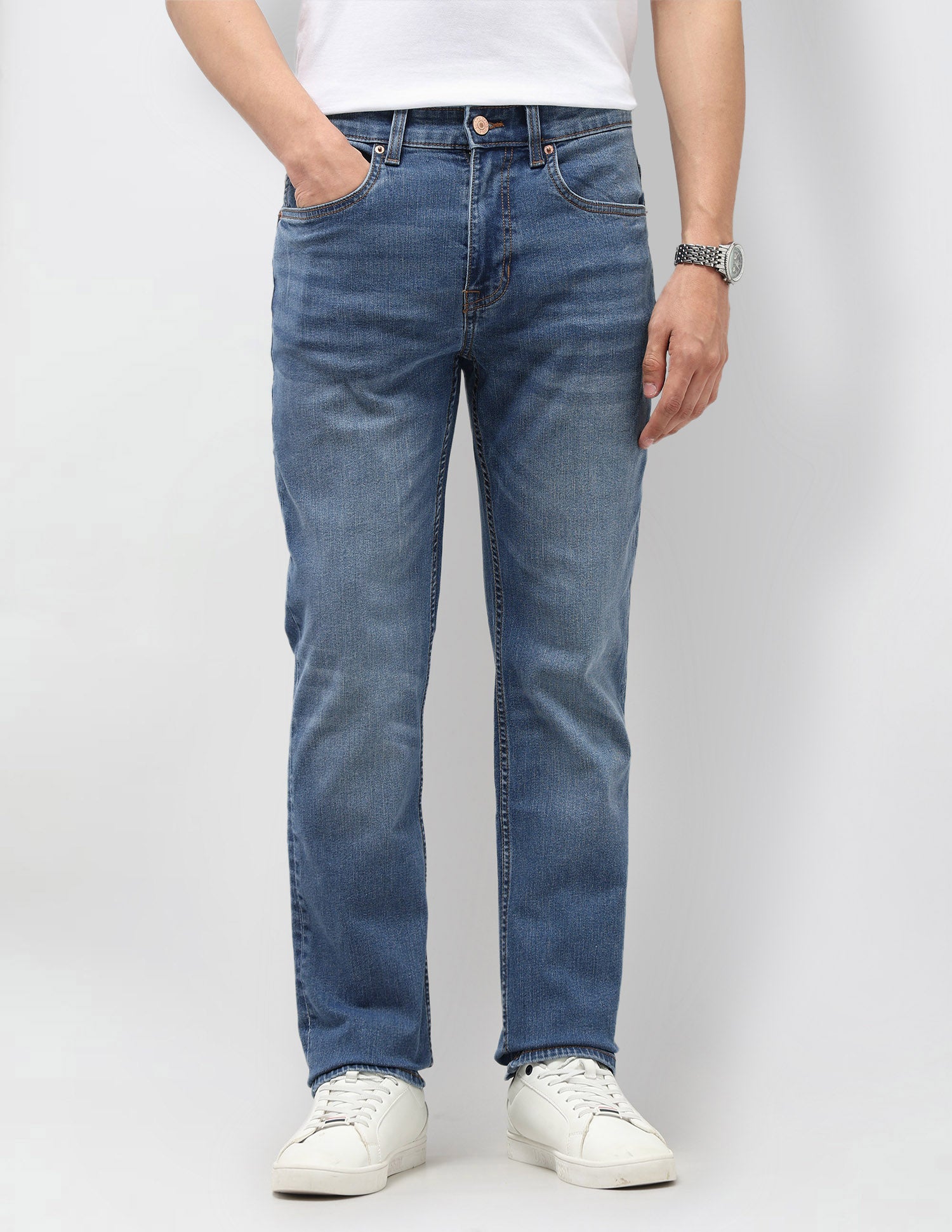Harold Slim Straight Fit Blue Jeans