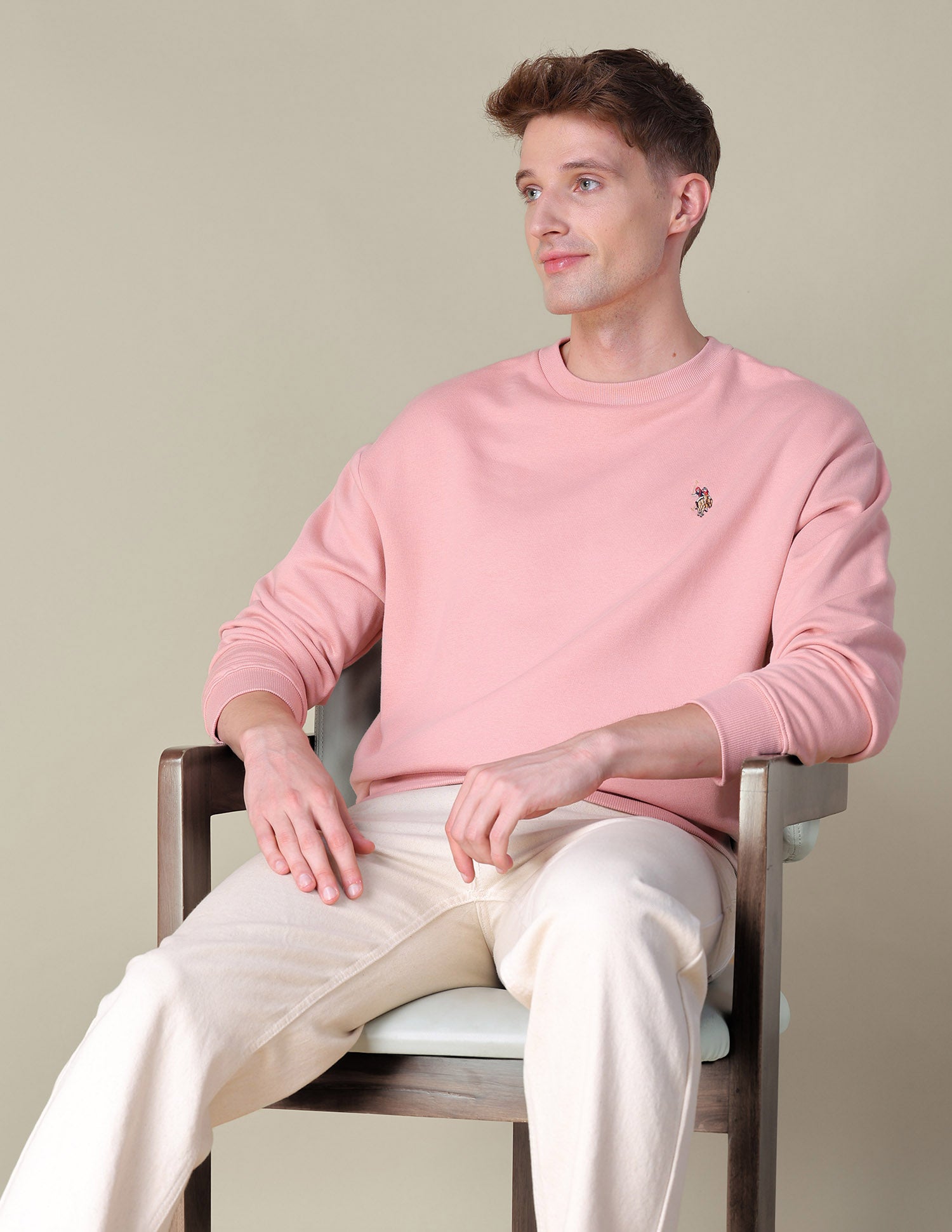 Solid Relaxed Fit Sweatshirt