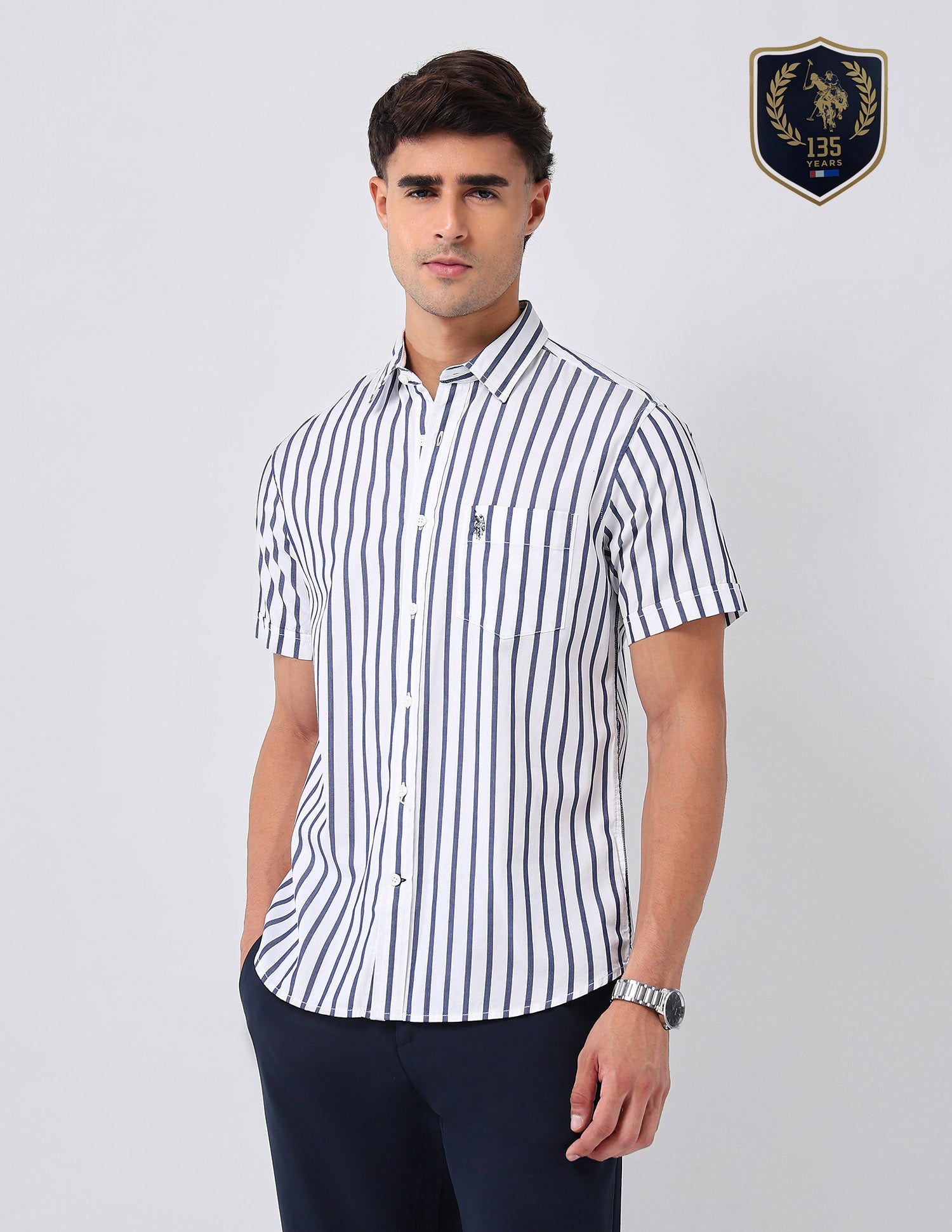 Vertical Striped 135Th Shirt