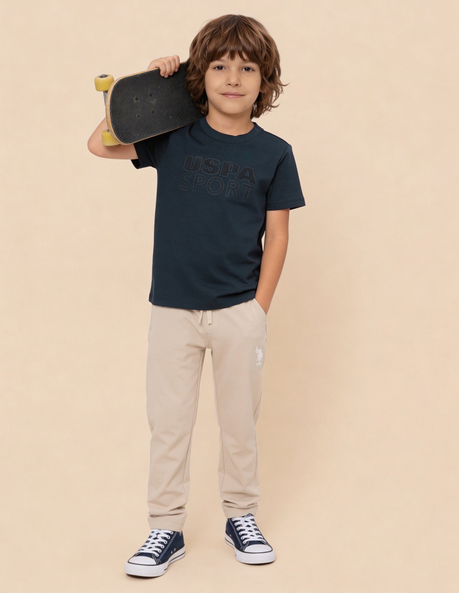 Brand Embellished Regular Fit T-Shirt