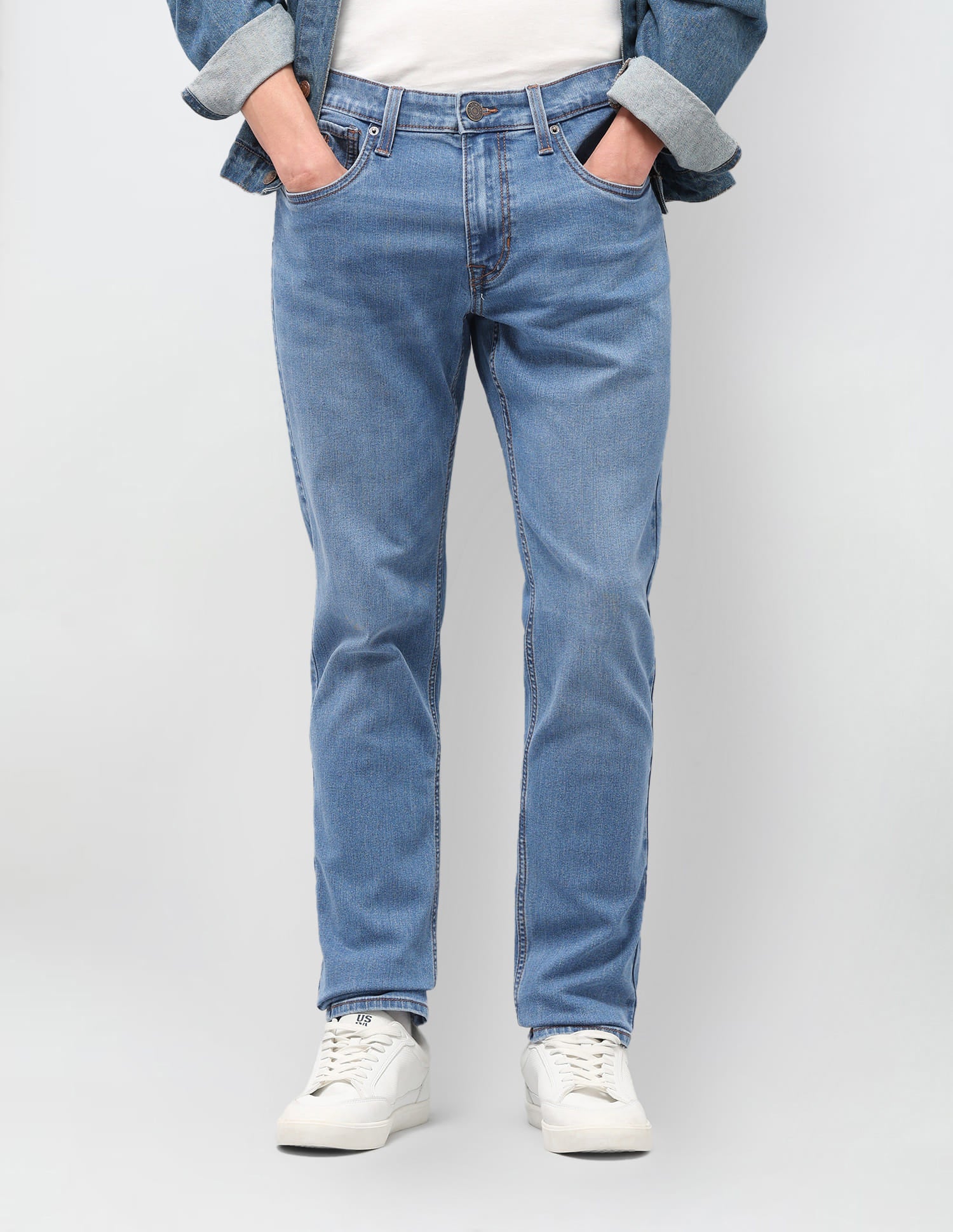 Solid Slim Fit Jeans Blue - U.S. Polo Assn. India | Large