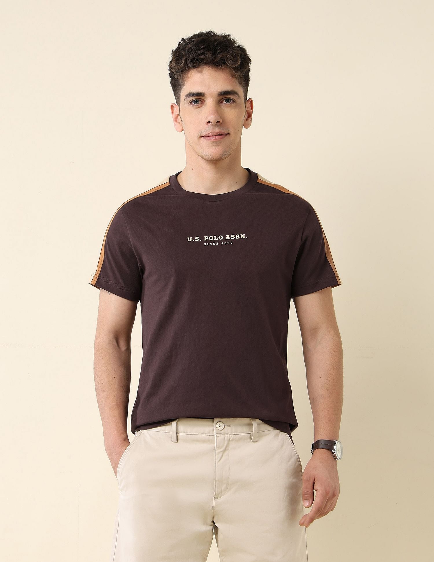 Contrast Taped Slim Fit T-Shirt
