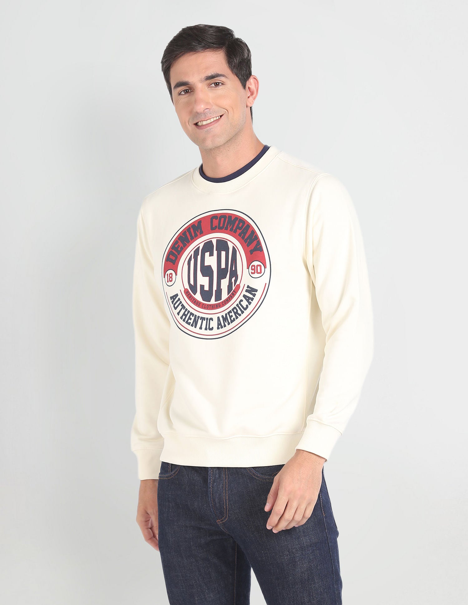 Circular Logo Cotton Sweatshirt