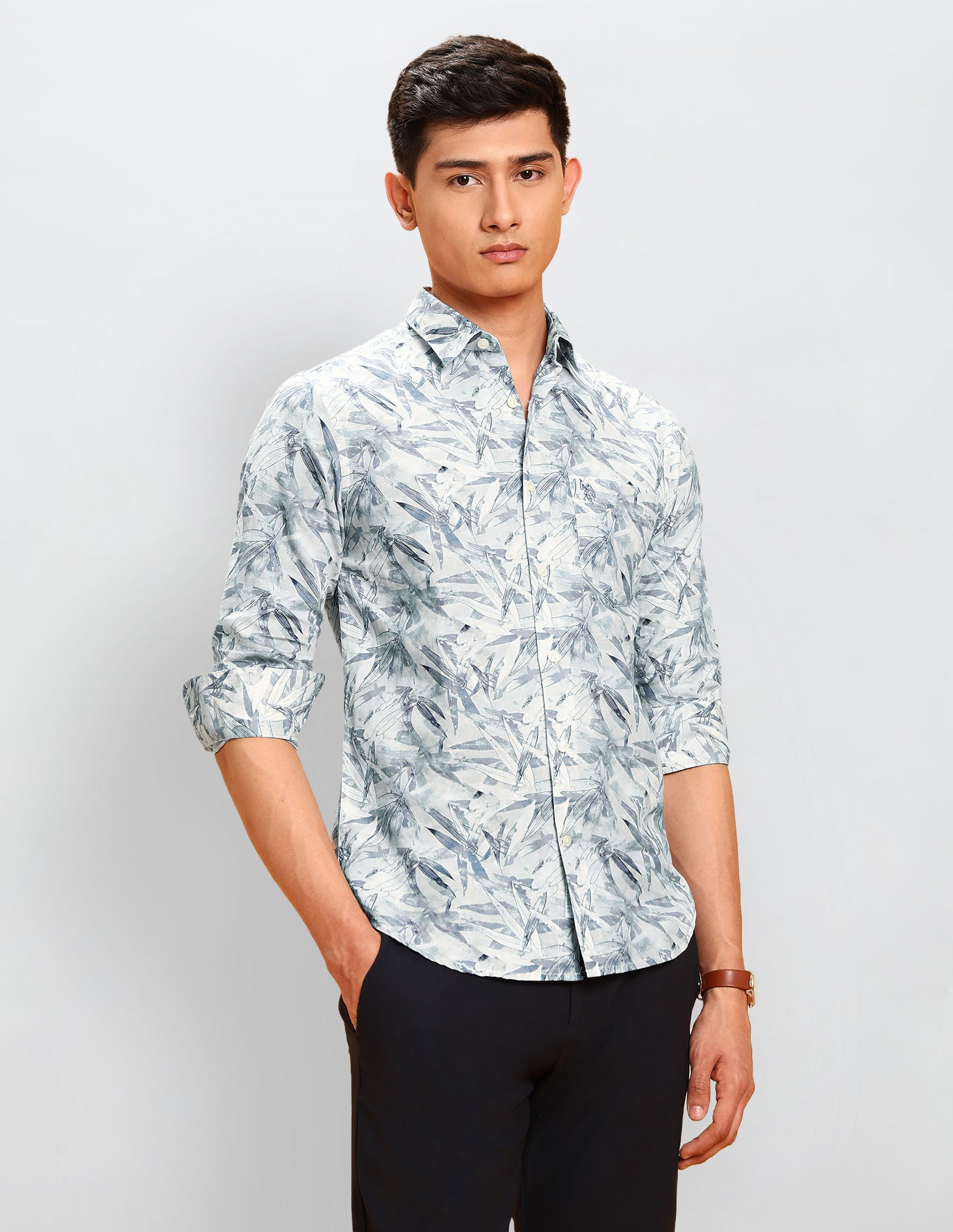 Tropical Printed Tailored Fit Shirt