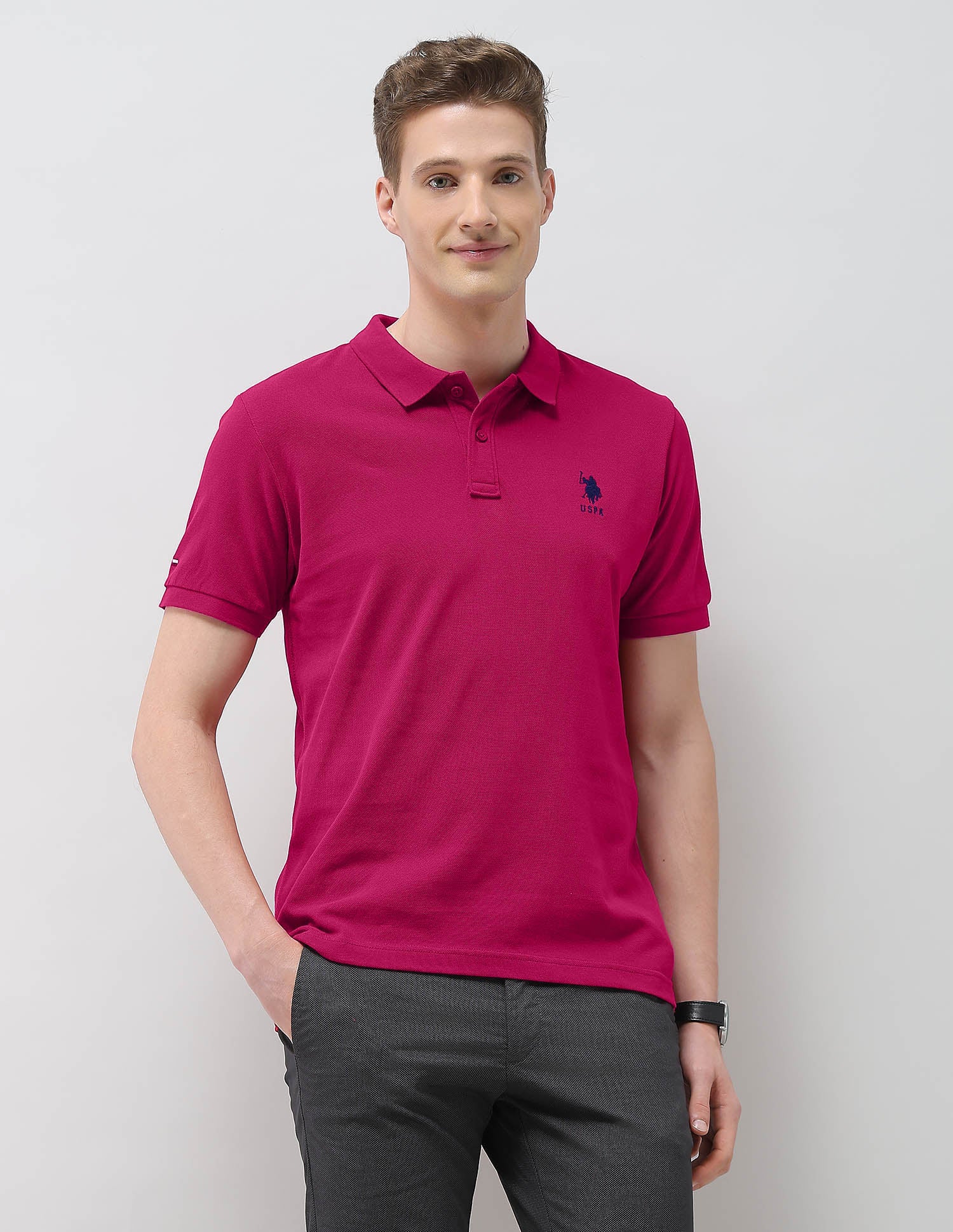 Solid Slim Fit Polo Shirt