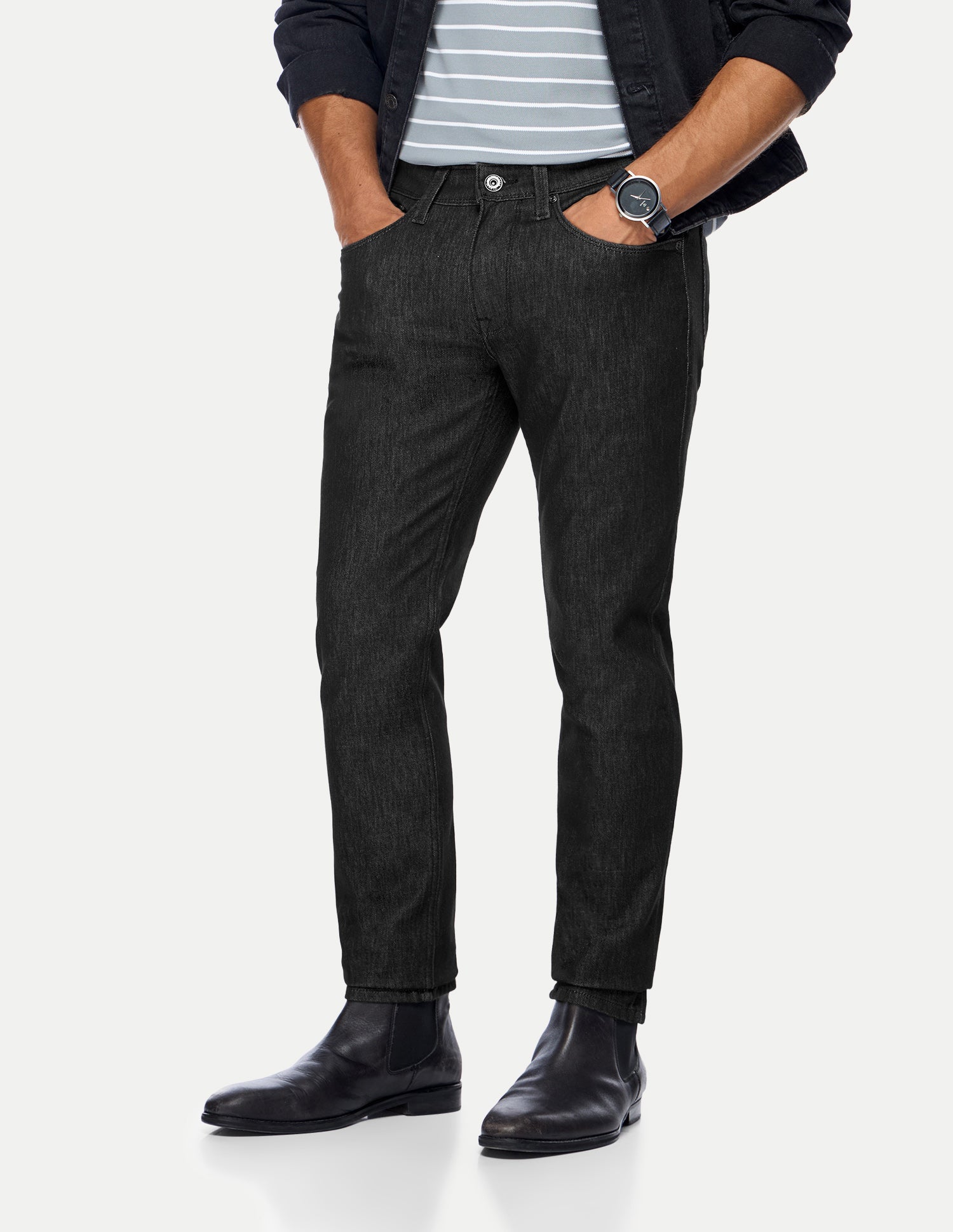 Brandon Slim-Tapered Fit Black Jeans Black - U.S. Polo Assn. India | Large