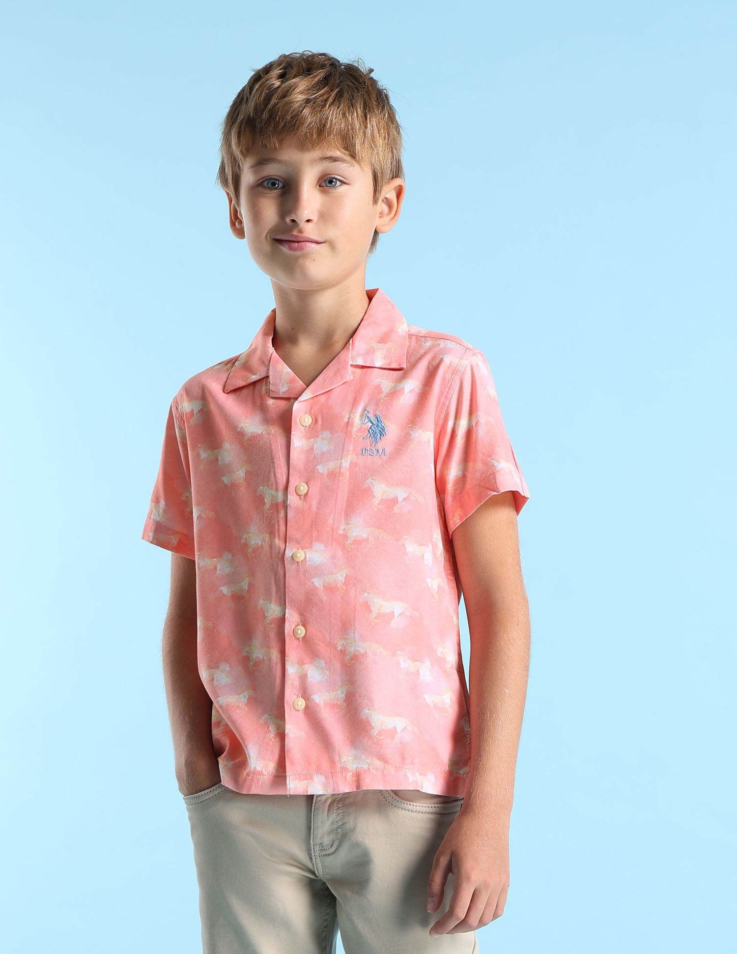 Boys Abstract Printed Relaxed Fit Shirt