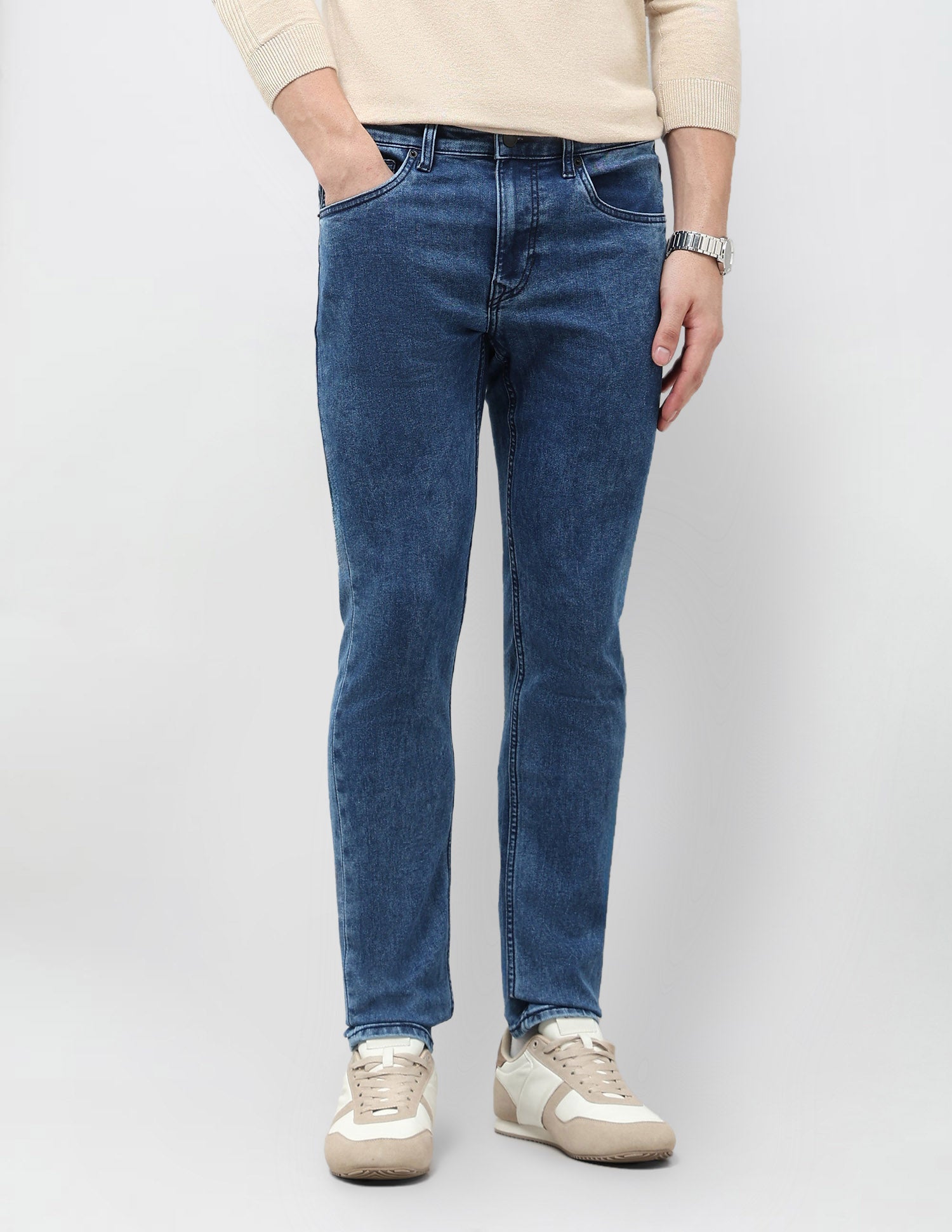 Brandon Slim Tapered Fit Blue Jeans