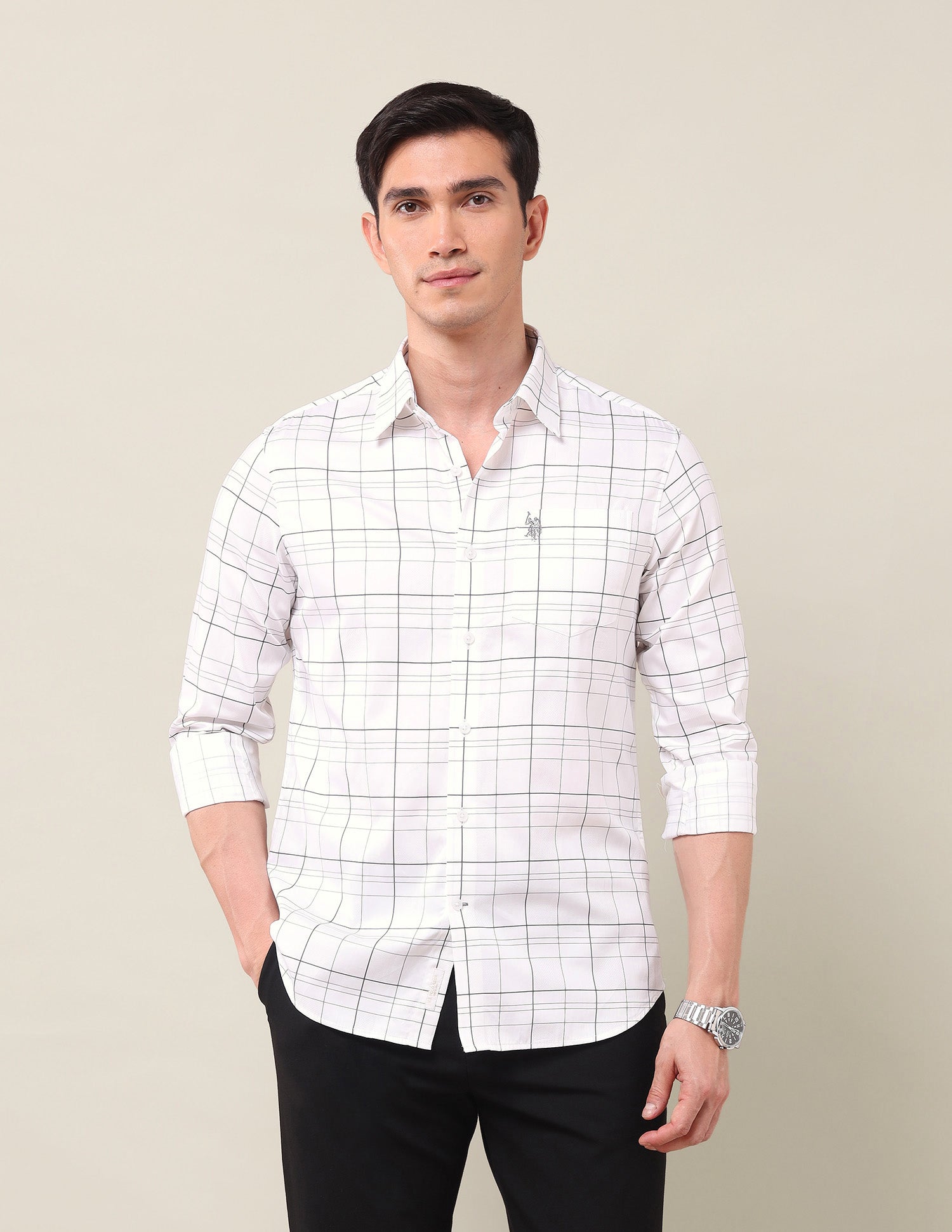 Tailored Fit Satin Shirt