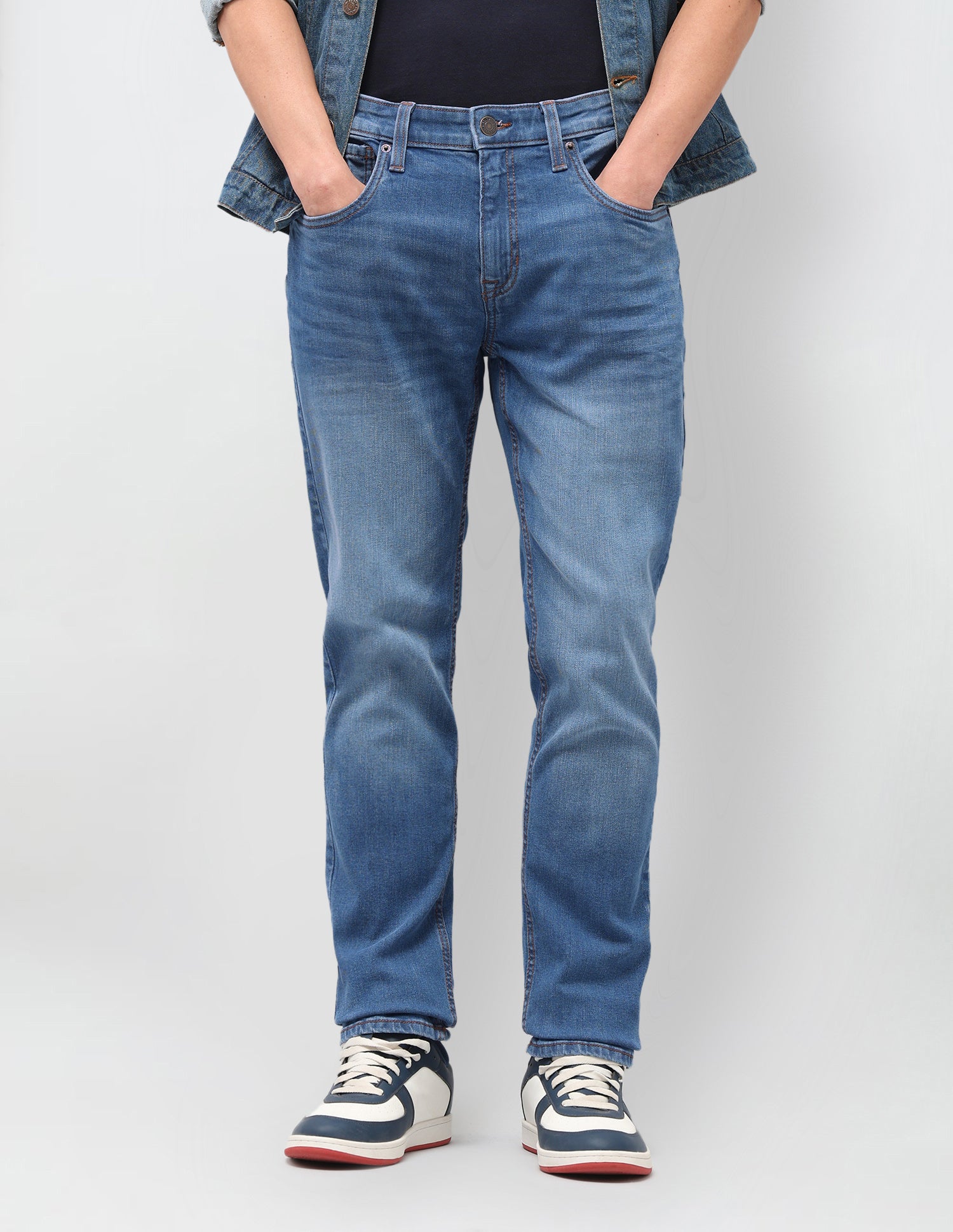 Solid Slim Fit Jeans Blue - U.S. Polo Assn. India | Large