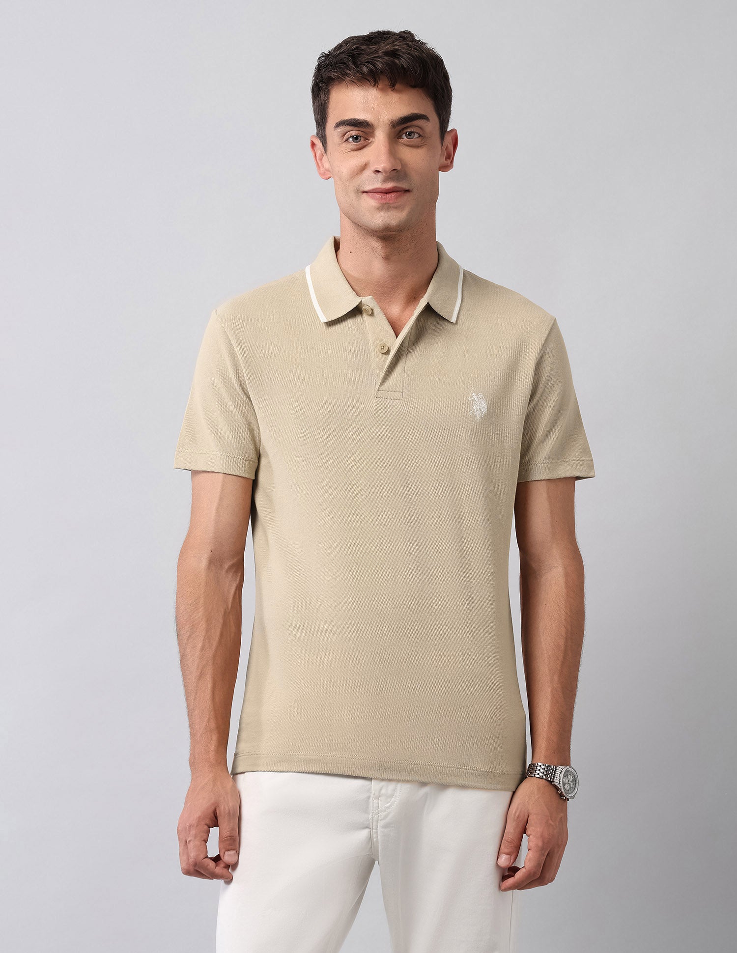 Pure Cotton Muscle Fit Polo Shirt