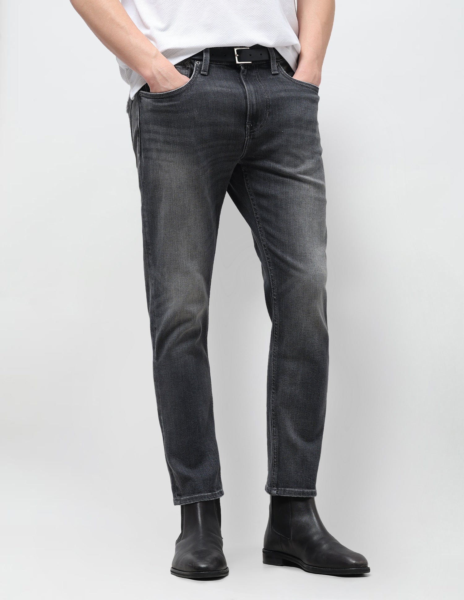 Cole Comfort Cropped Fit Grey Jeans