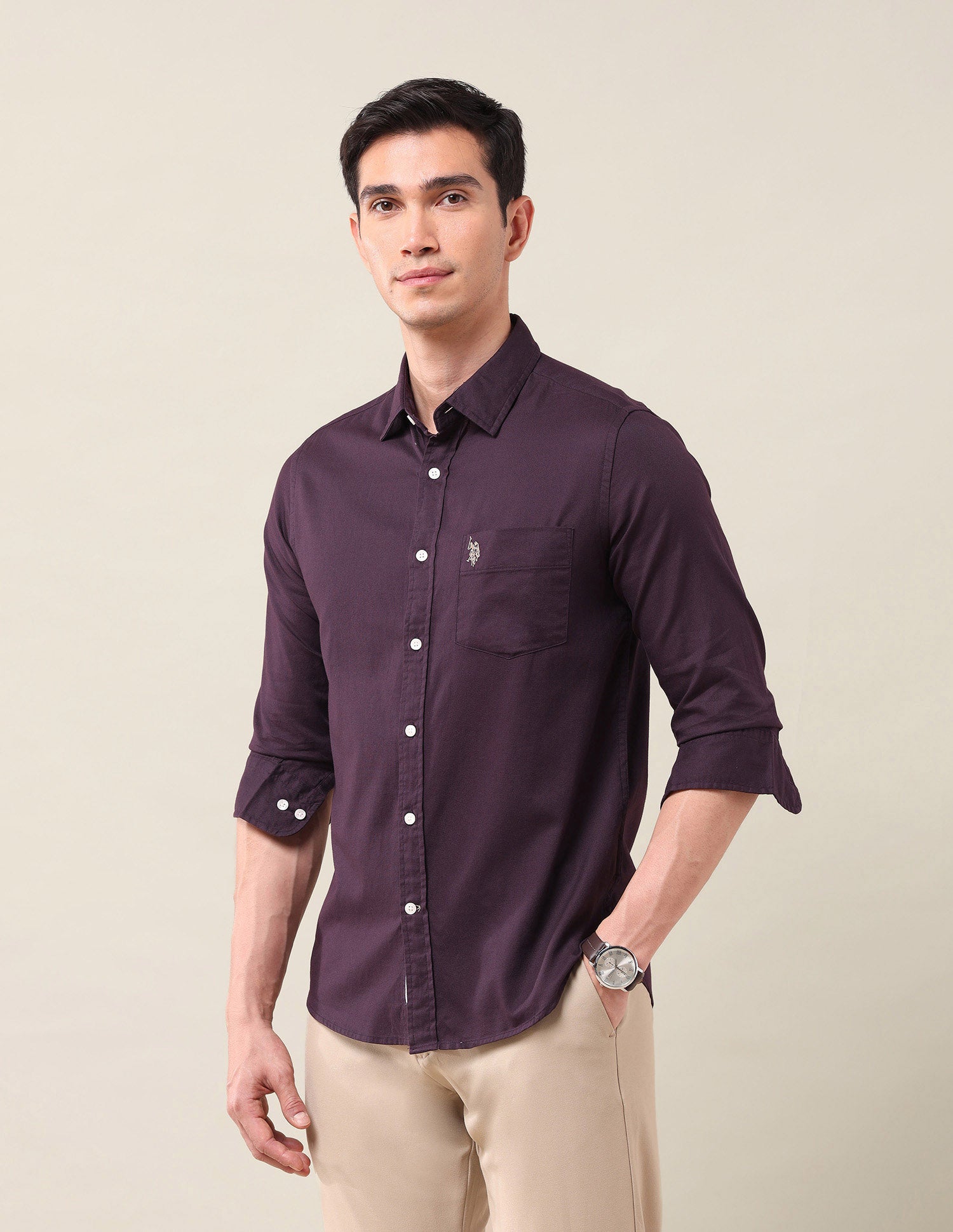 Tailored Fit Solid Shirt