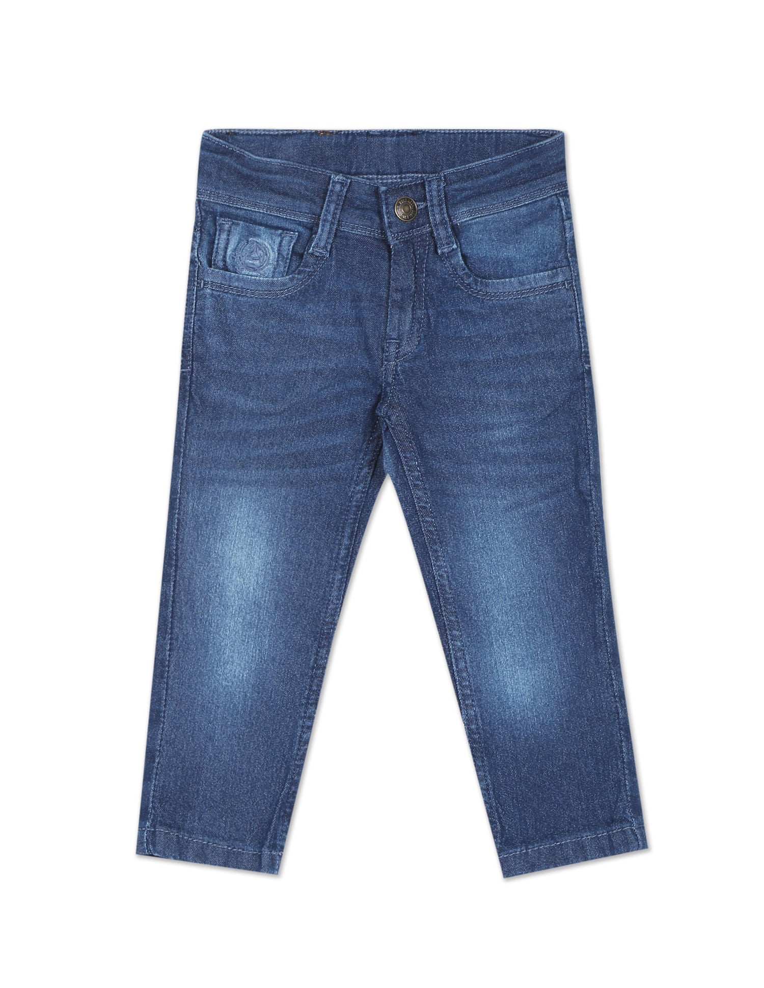 Boys Blue Slim Fit Stone Wash Jeans Blue - U.S. Polo Assn. India | Large